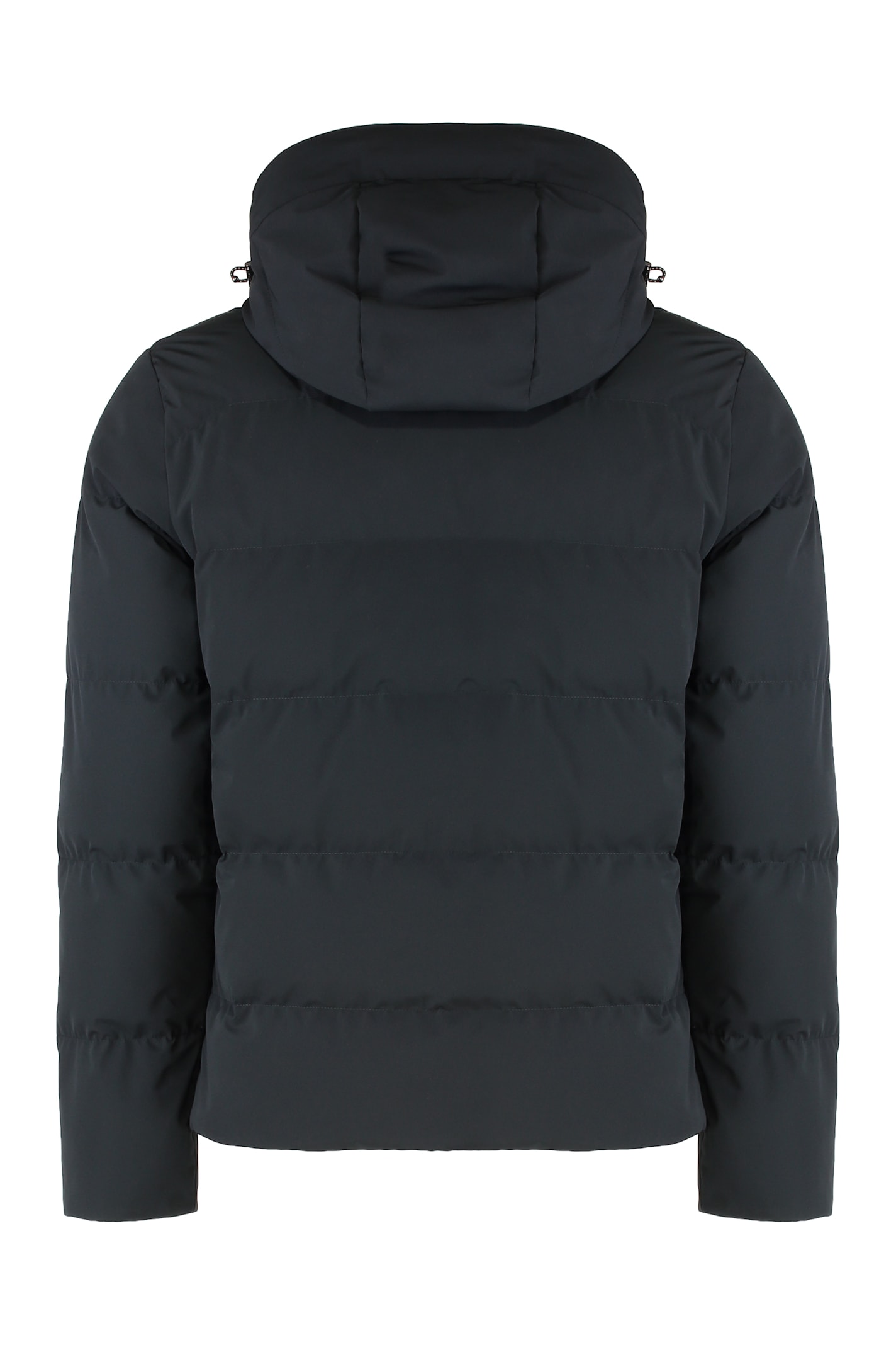 Paul&shark Hooded Short Down Jacket In Black