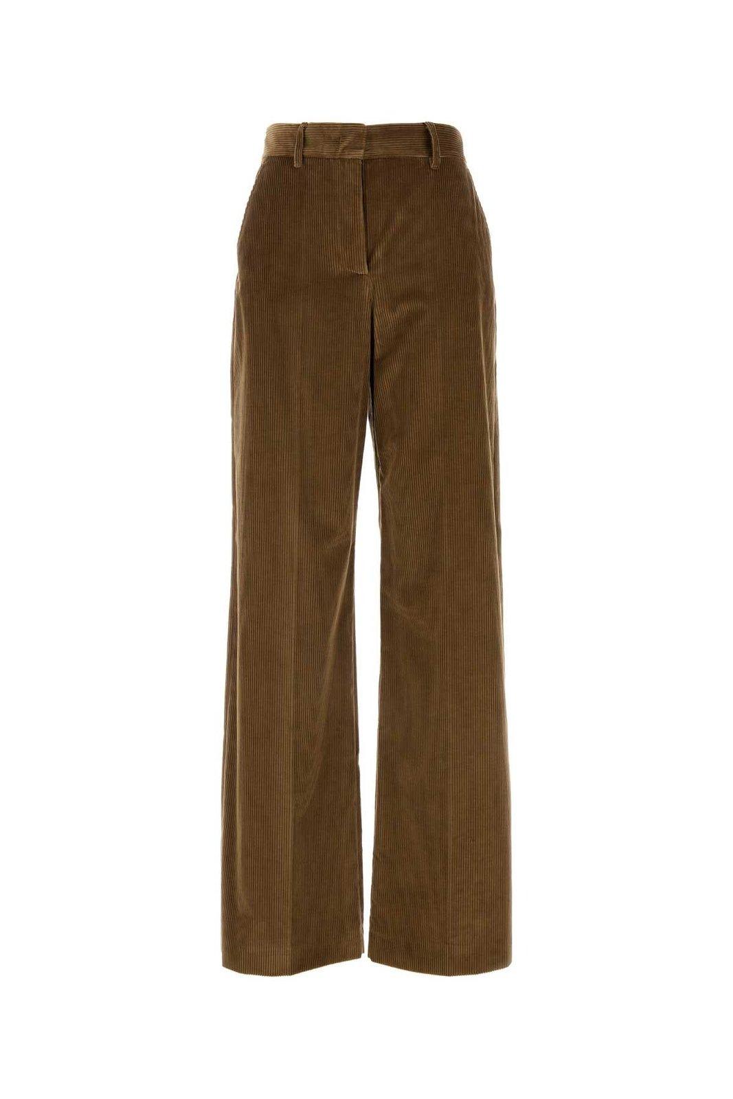 Shop Weekend Max Mara Tania Straight Leg Pants In Marrone