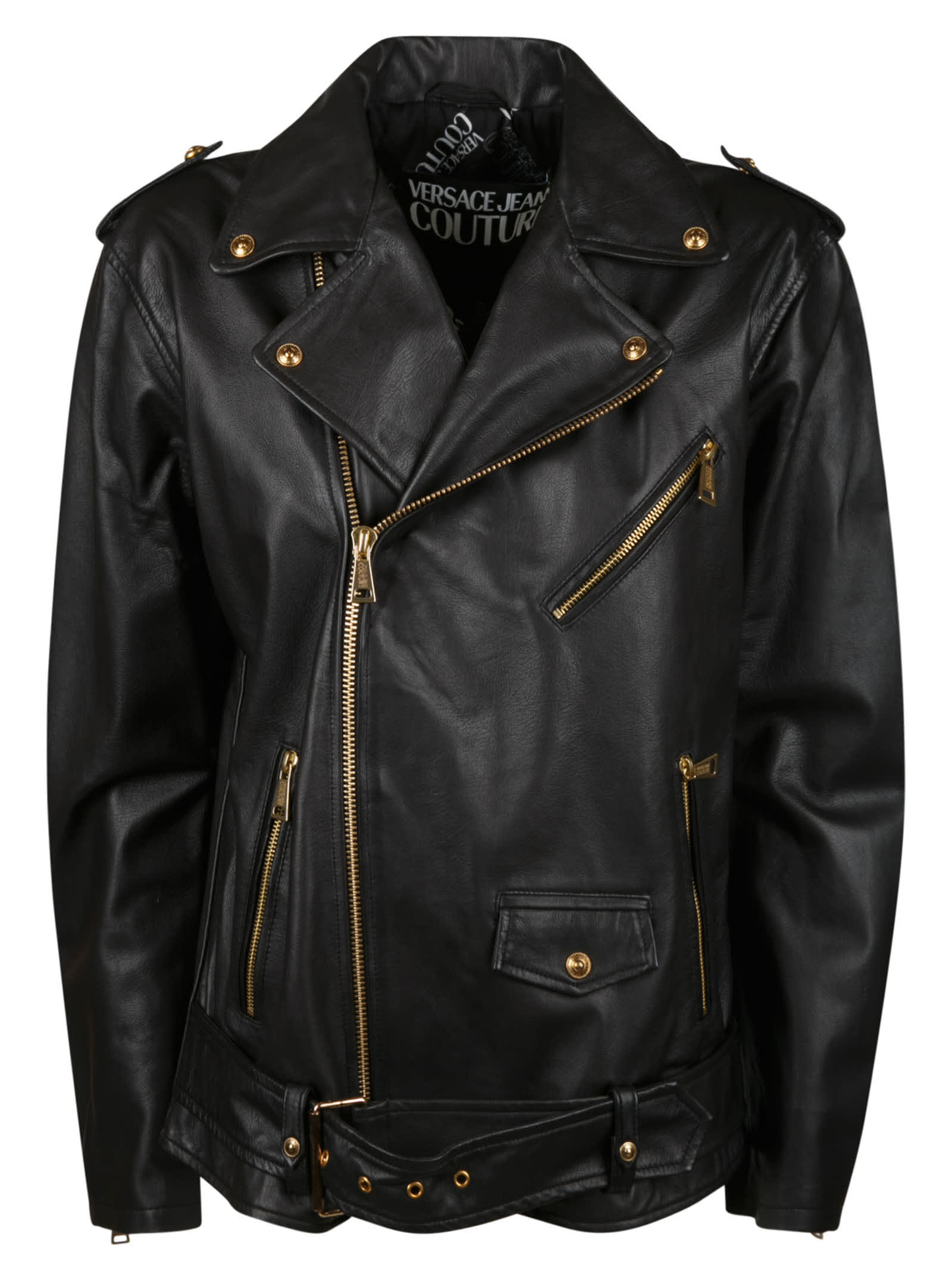 Versace Jeans Couture Belted Waist Couture Biker Jacket
