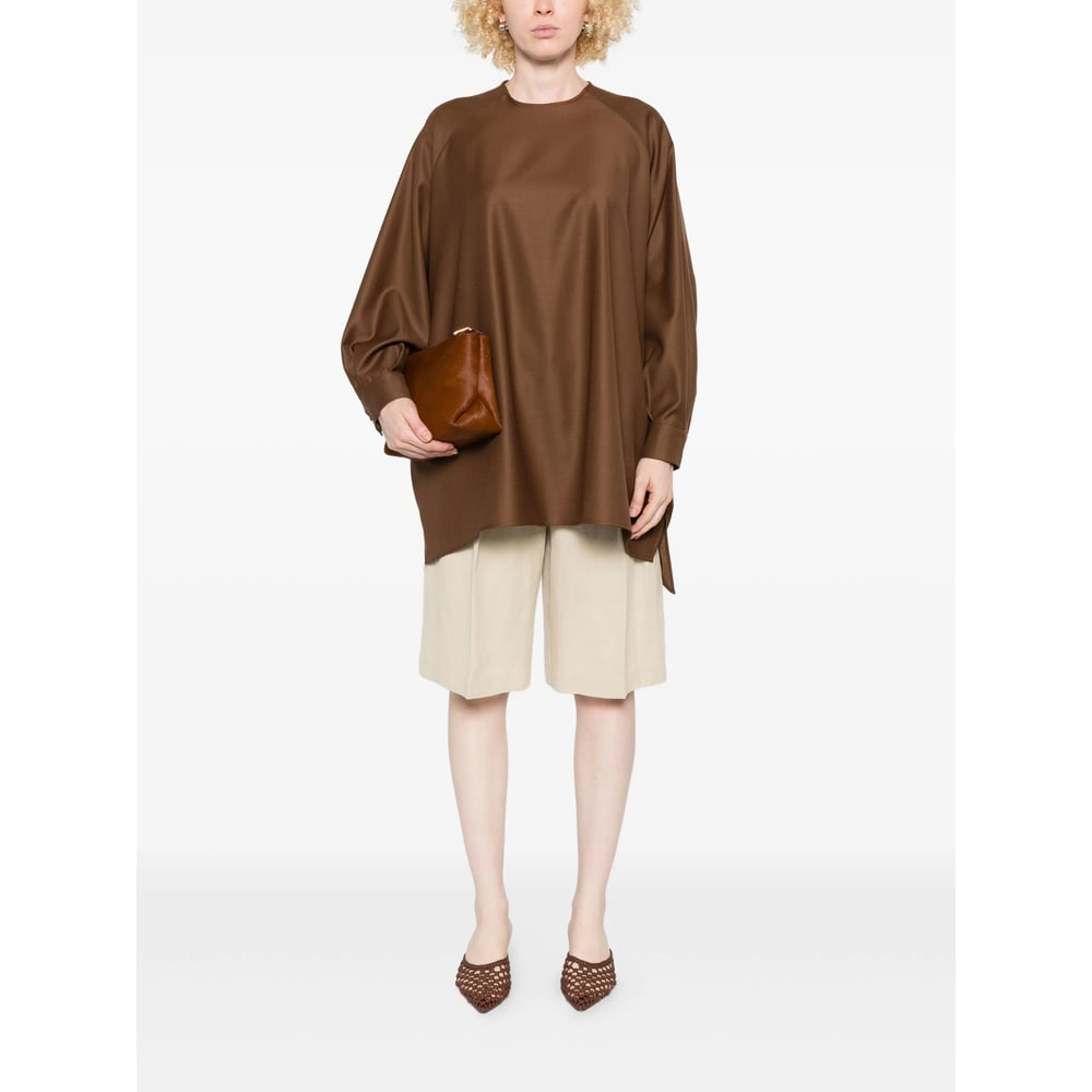 Gianluca Capannolo Layered Round-neck Mini Dress In Brown