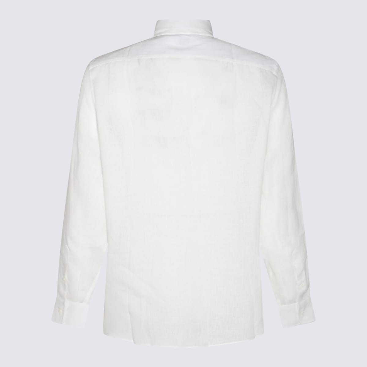 Shop Brunello Cucinelli White Linen Shirt