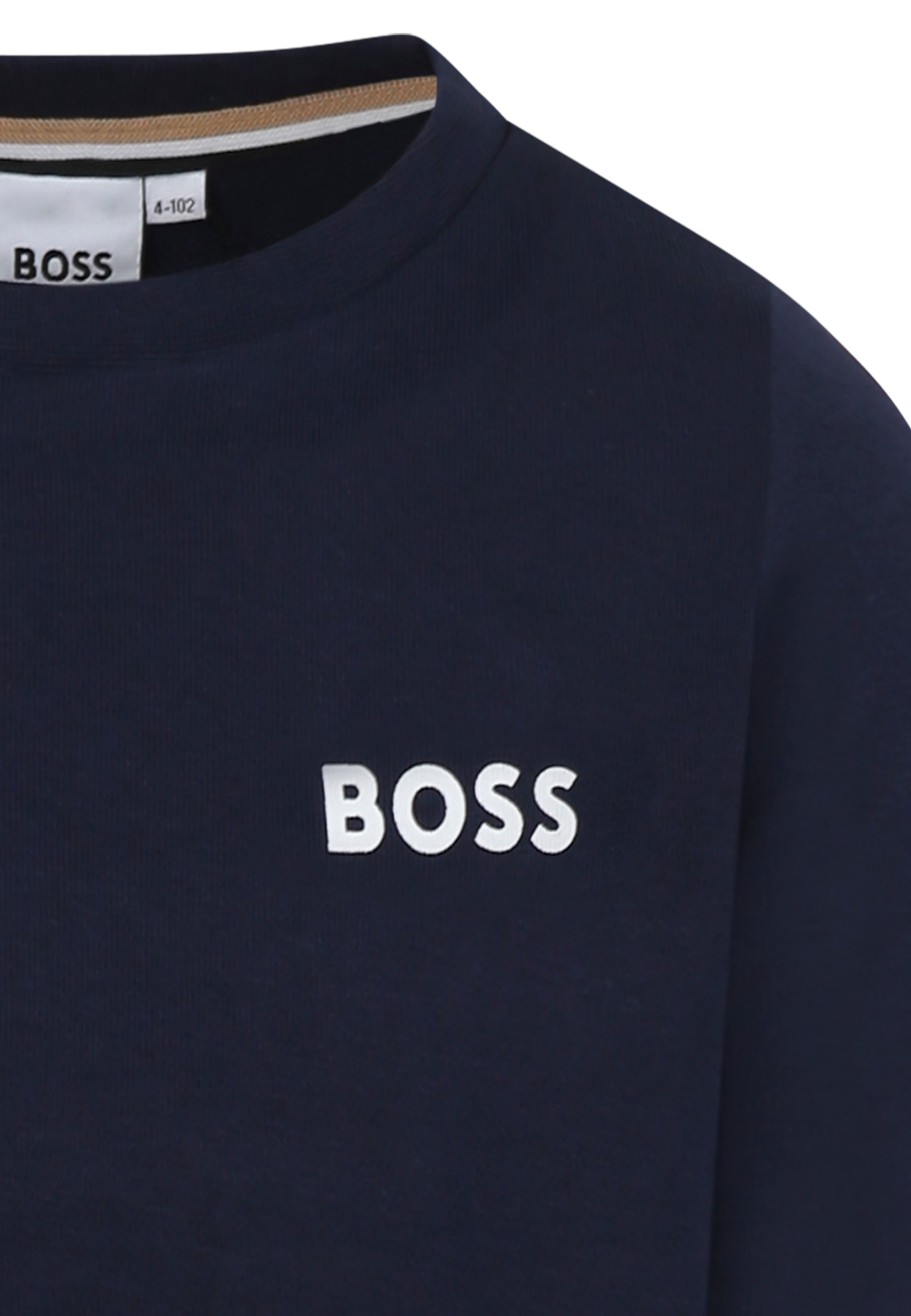 Hugo Boss Blue Sweatshirt For Boy With Logo In Blue