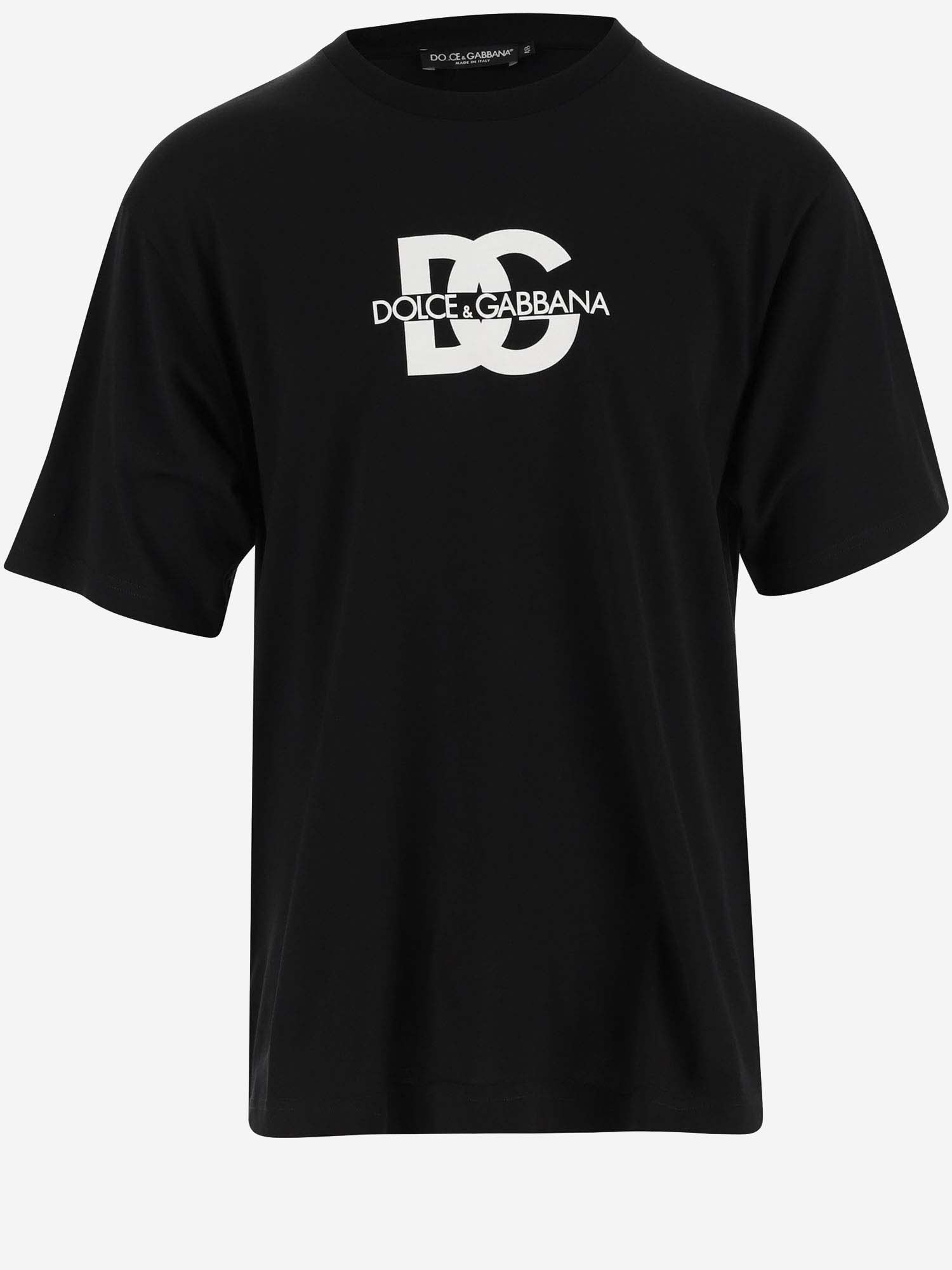 Dolce & Gabbana Cotton T-shirt With Logo In Black