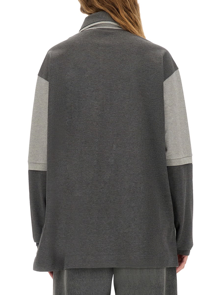 Stella Mccartney Oversized Polo Shirt Collared Neck In Multi