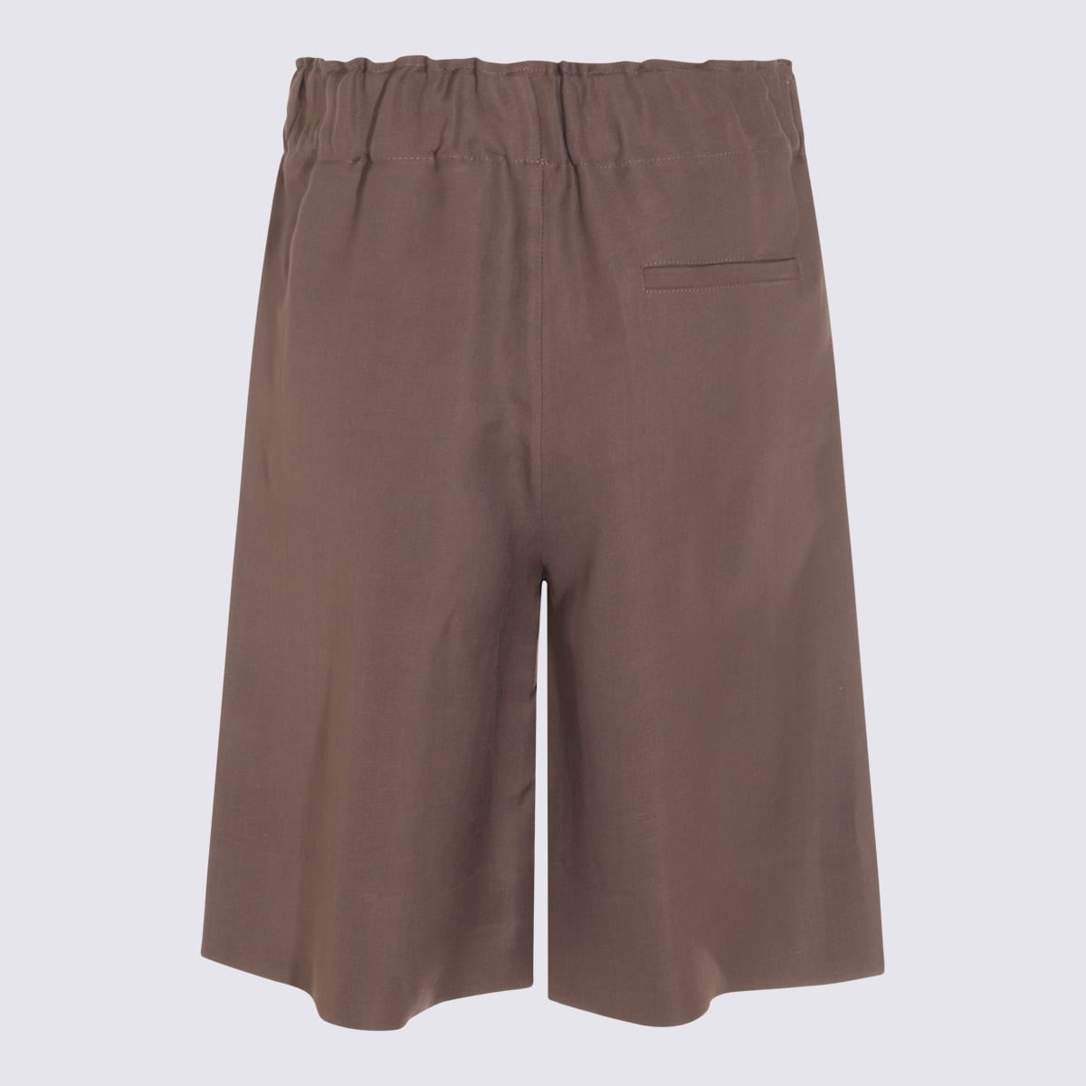 Antonelli Brown Linen Shorts