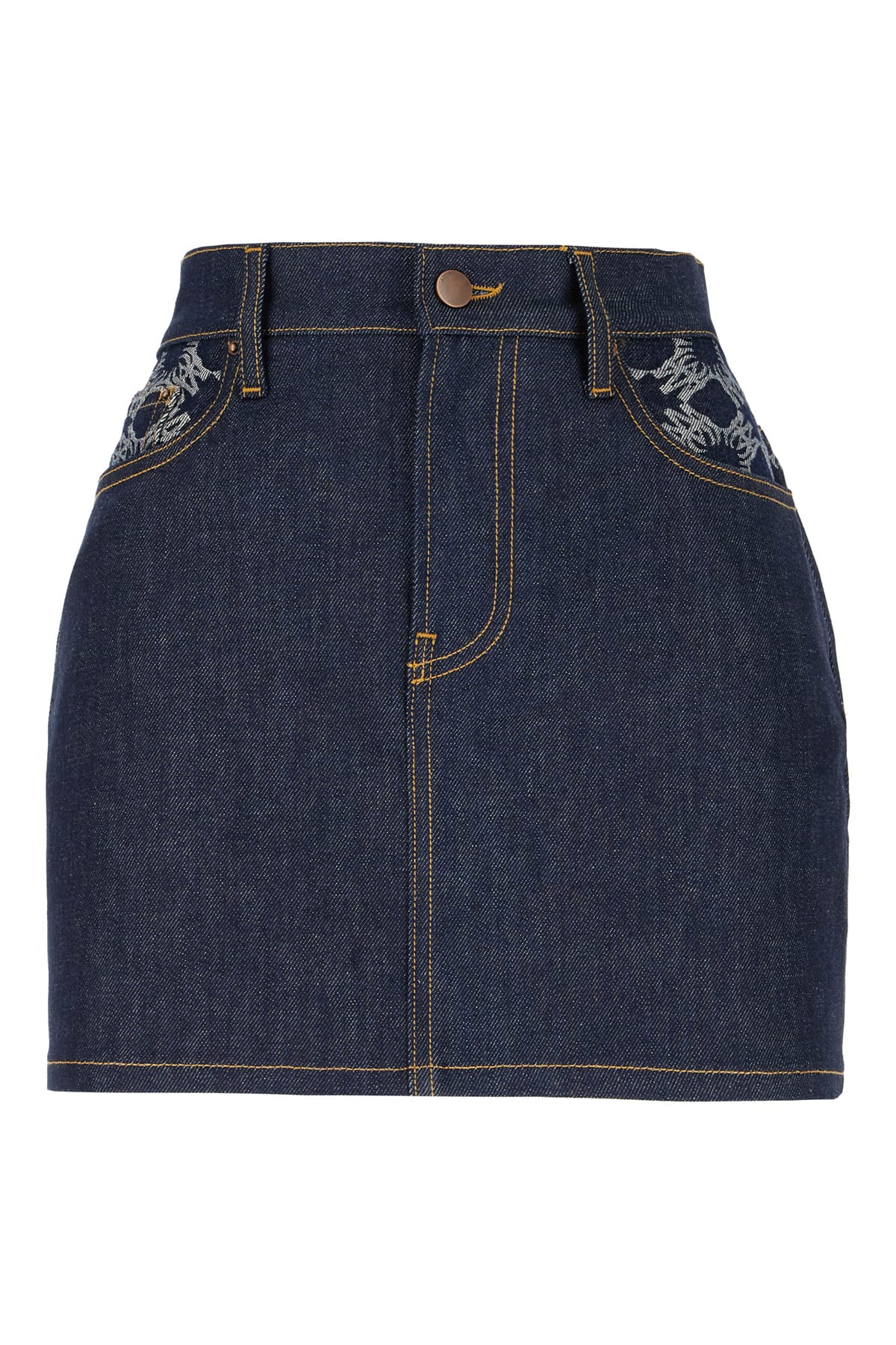 Blue Denim Mini Skirt