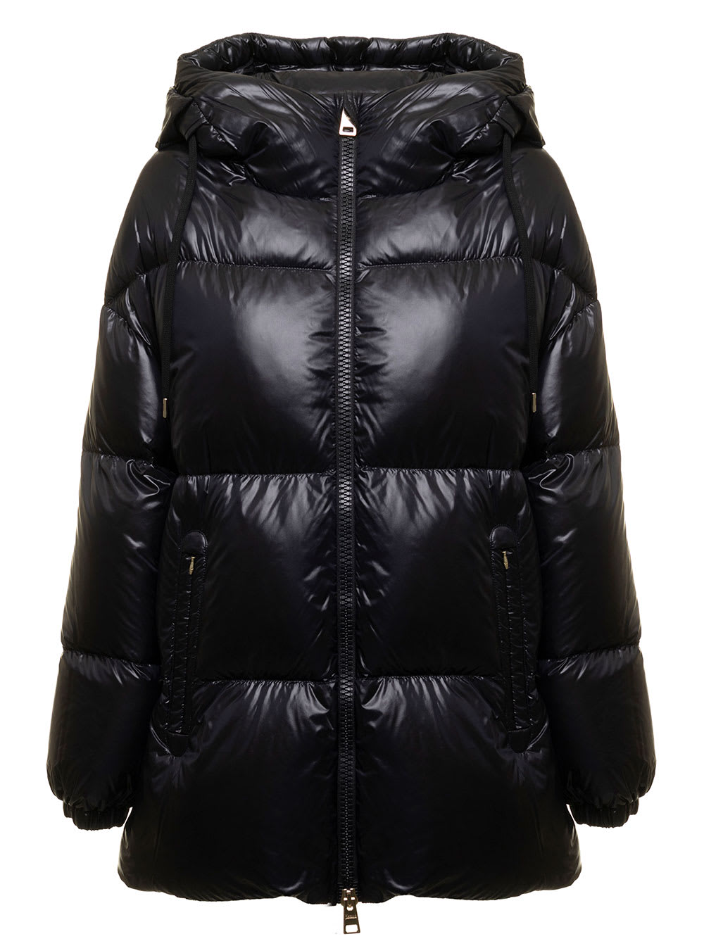 Black Down Jacket In Ultraligh Tweight Padded And Quilted Nylon Herno Donna