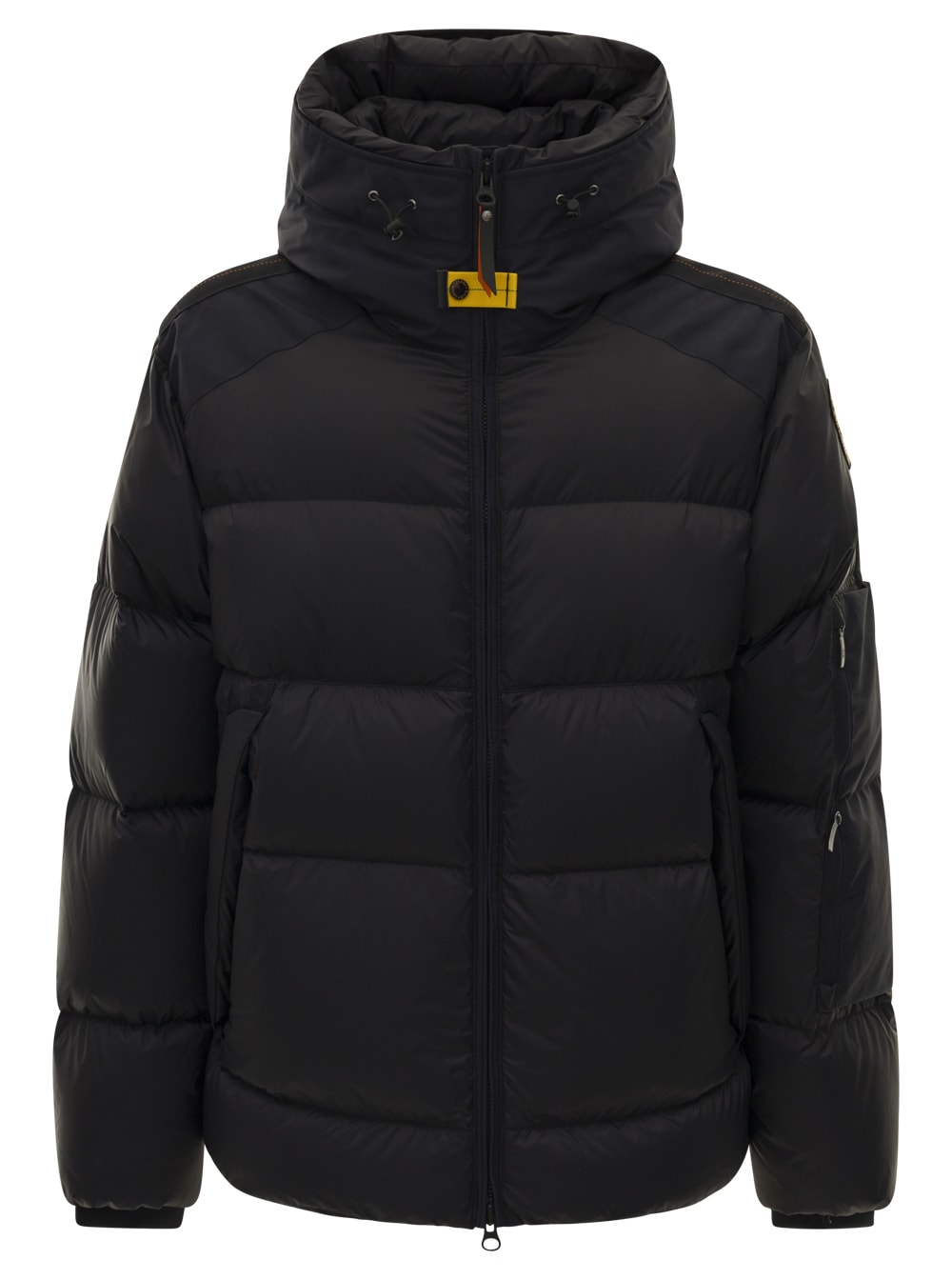 Tyrik Black Hooded Down Jacket In Recycled Nylon Man Parajumpers