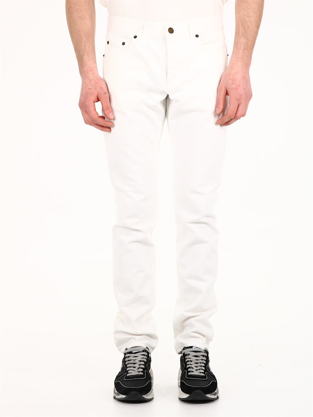Saint Laurent Slim Fit Jeans White