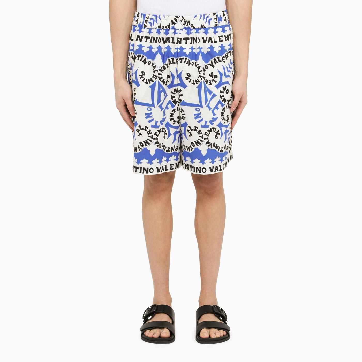 Valentino All-over Print Bermuda Shorts In  Mini