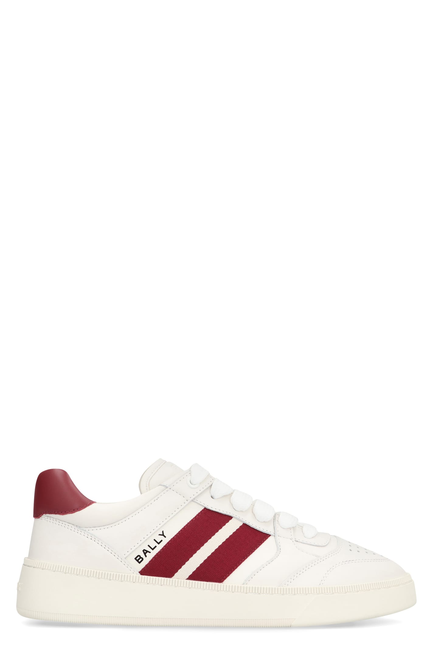 Shop Bally Rebby Leather Low-top Sneakers In White