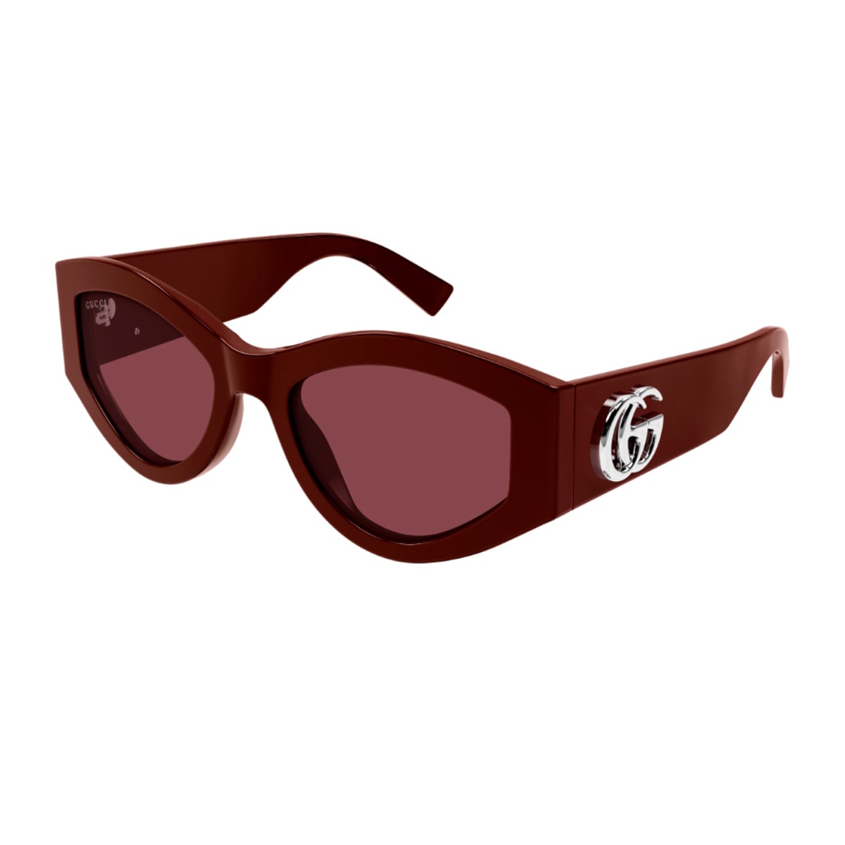 Gucci Gg1951s Linea Emblem 003 Burgundy Red Sunglasses In Burgundy