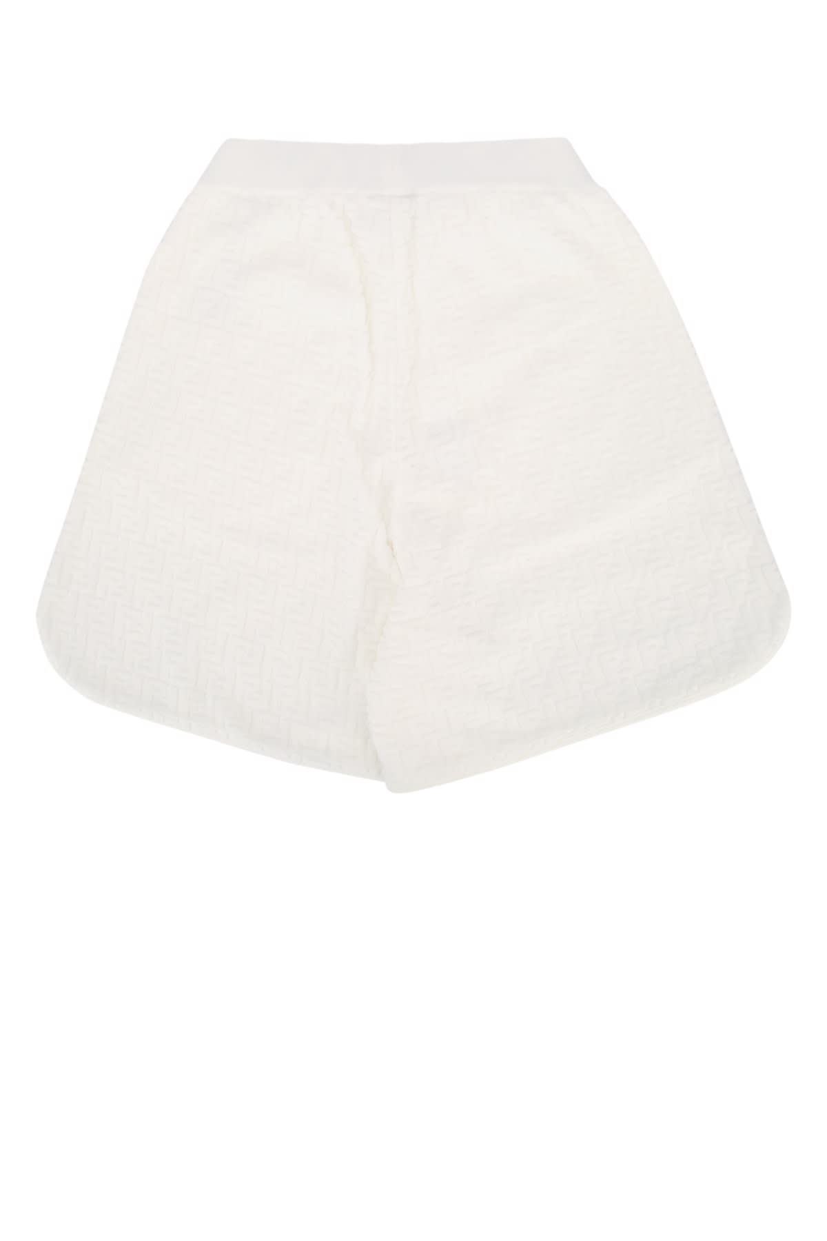 Fendi Shorts Spugna Ff In White