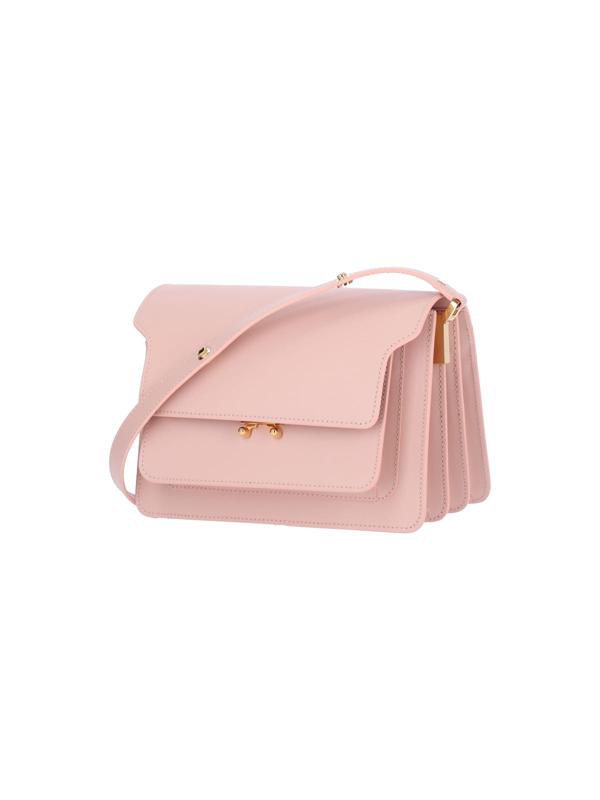 Shop Marni Trunk Medium Shoulder Bag In Pink