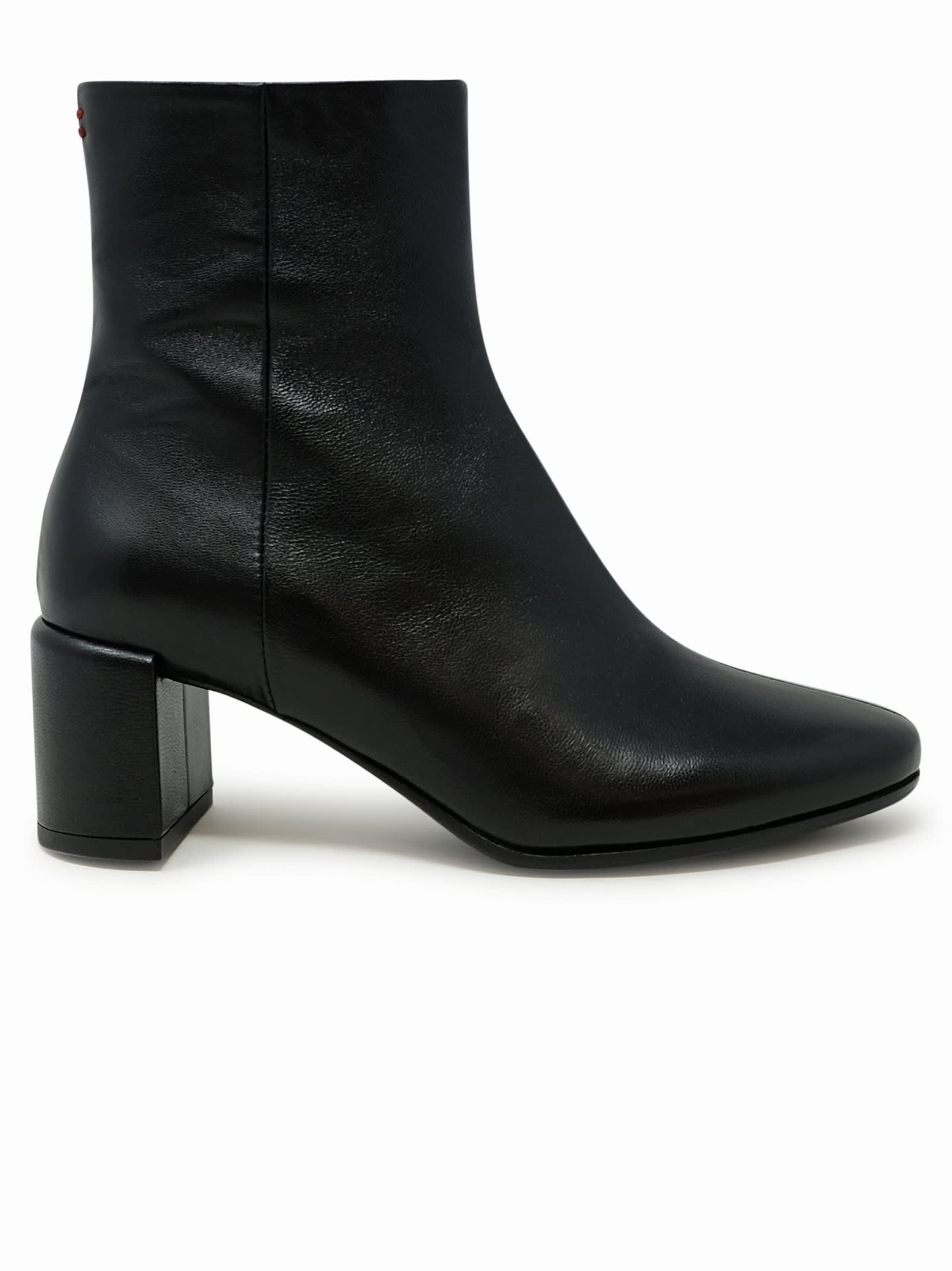 Beta16 Black Leather Baron Ankle Boots