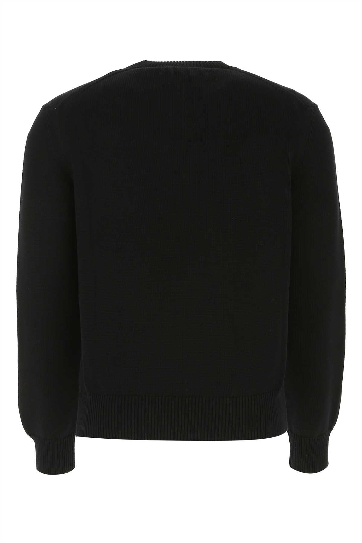 ALEXANDER MCQUEEN BLACK COTTON SWEATER