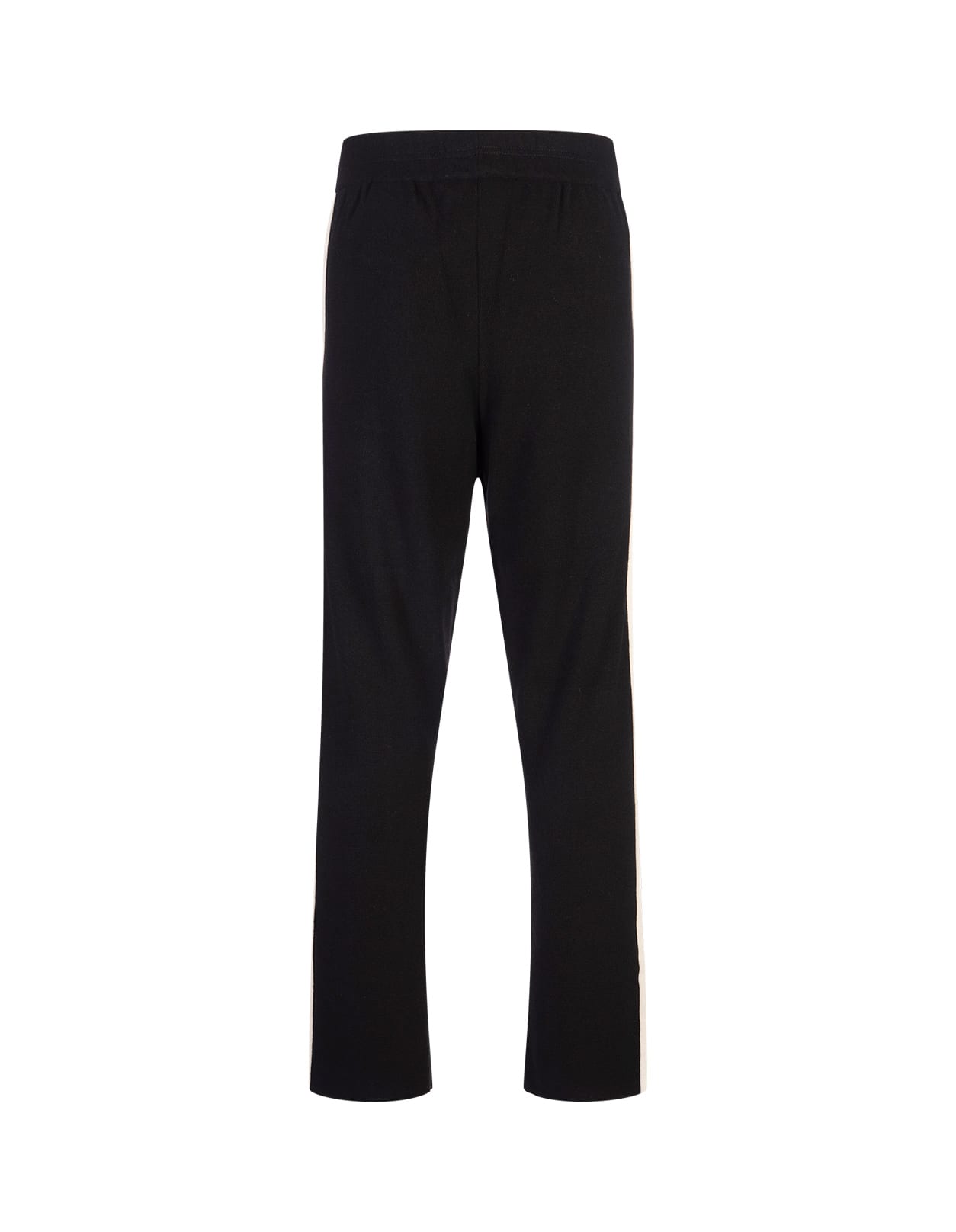 Shop Palm Angels Black Wool And Cashmere Track Trousers