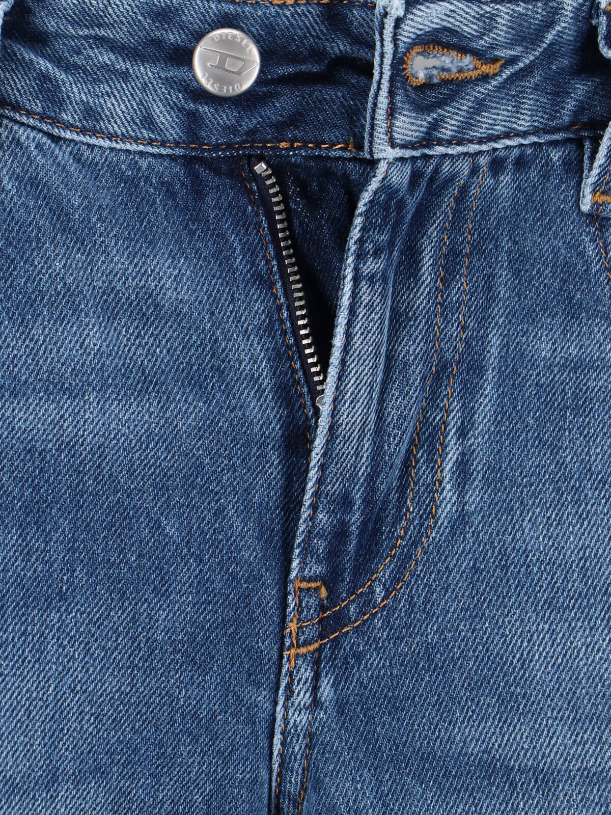 Diesel High-waisted Flared Jeans With Vintage-inspired Finish In Blue