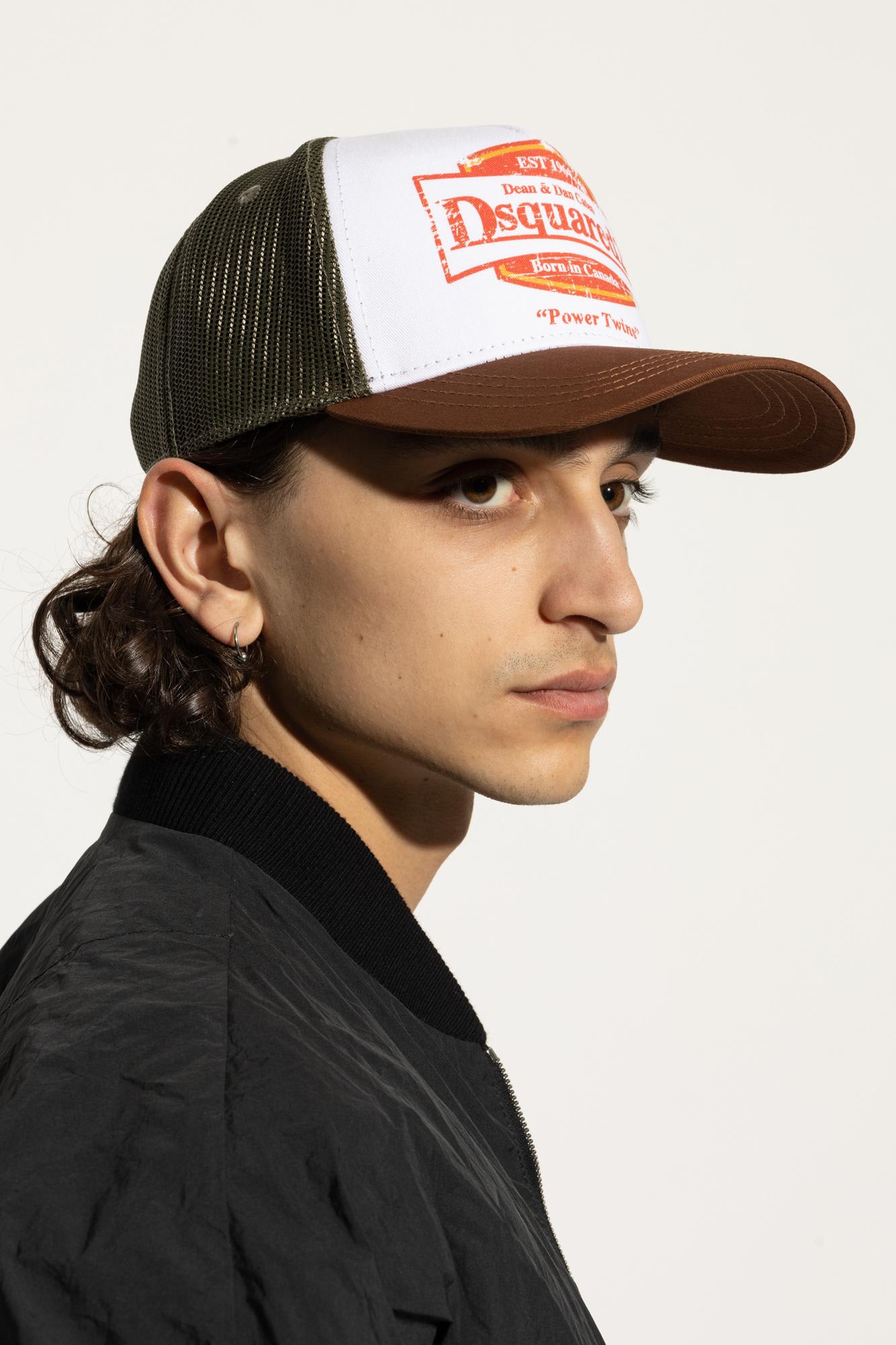 Dsquared2 Cap With Printed Logo In White