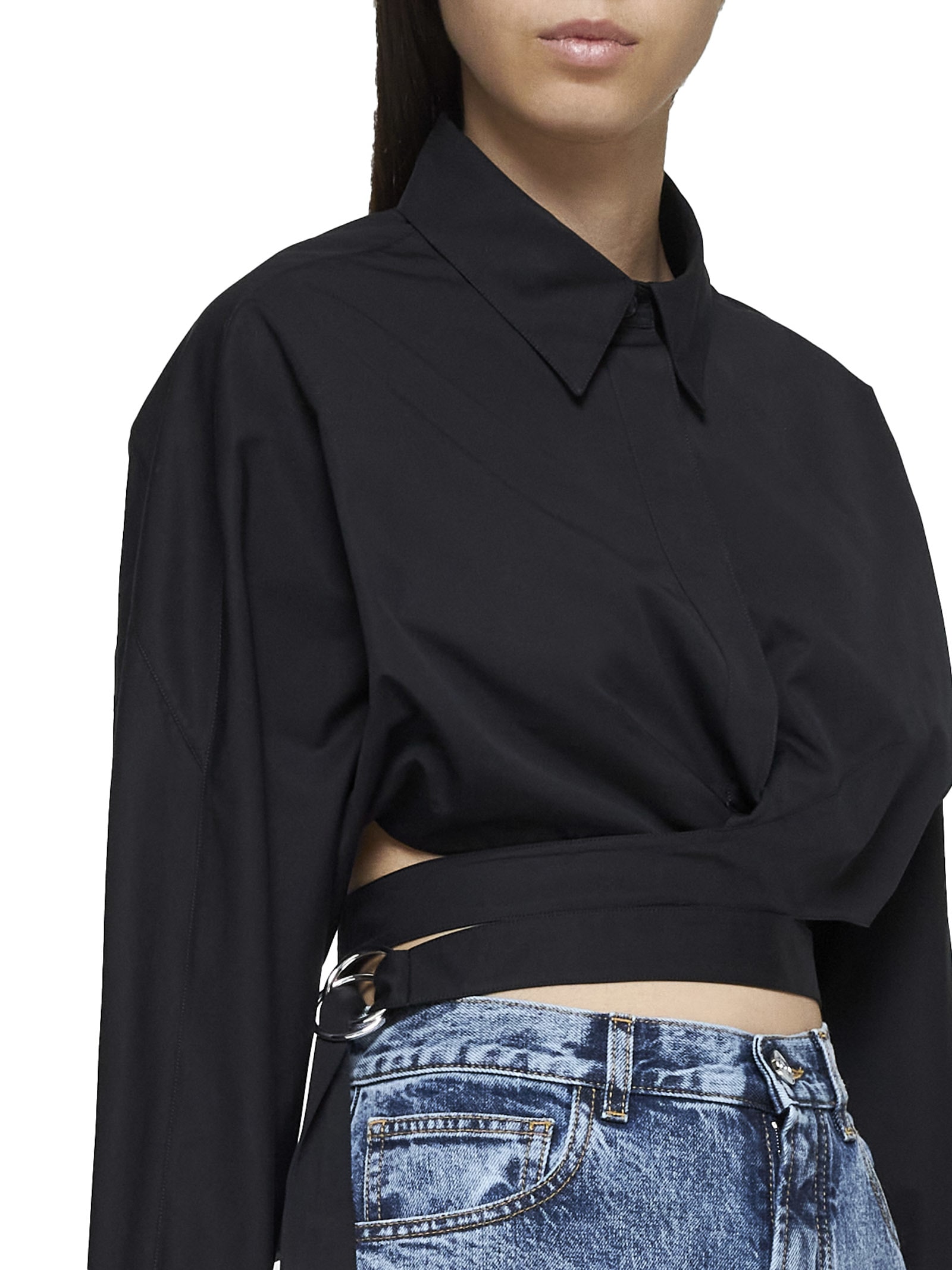 Shop Alaïa Shirt In Noir Alaia