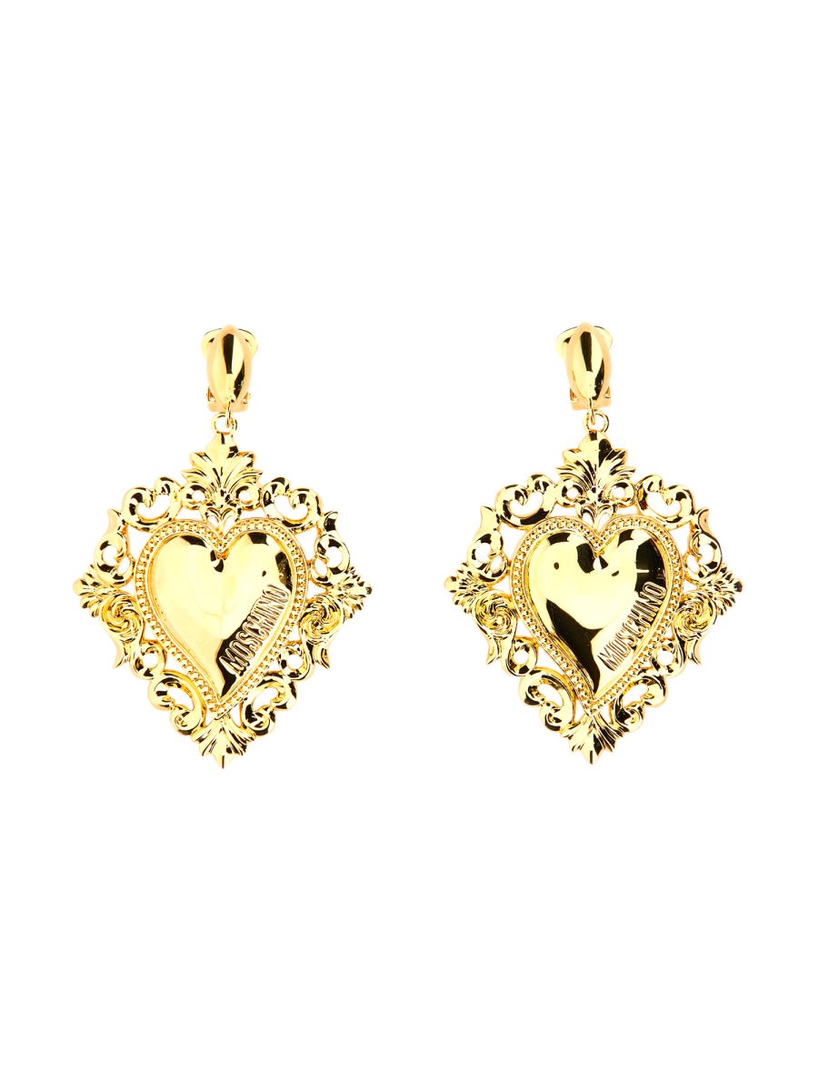 gold Heart Earrings