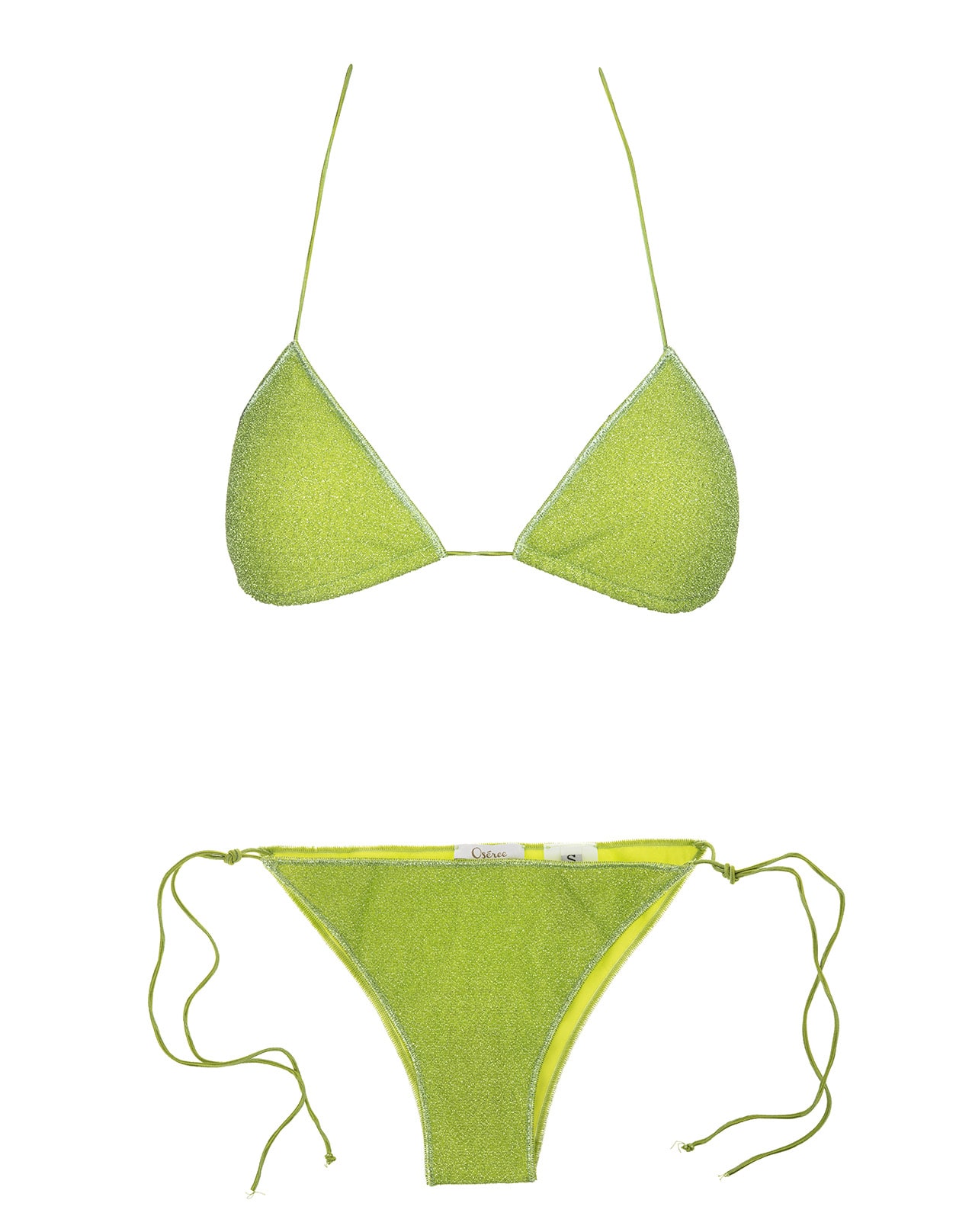 Oseree Lime Green Lumiere Two-piece Bikini