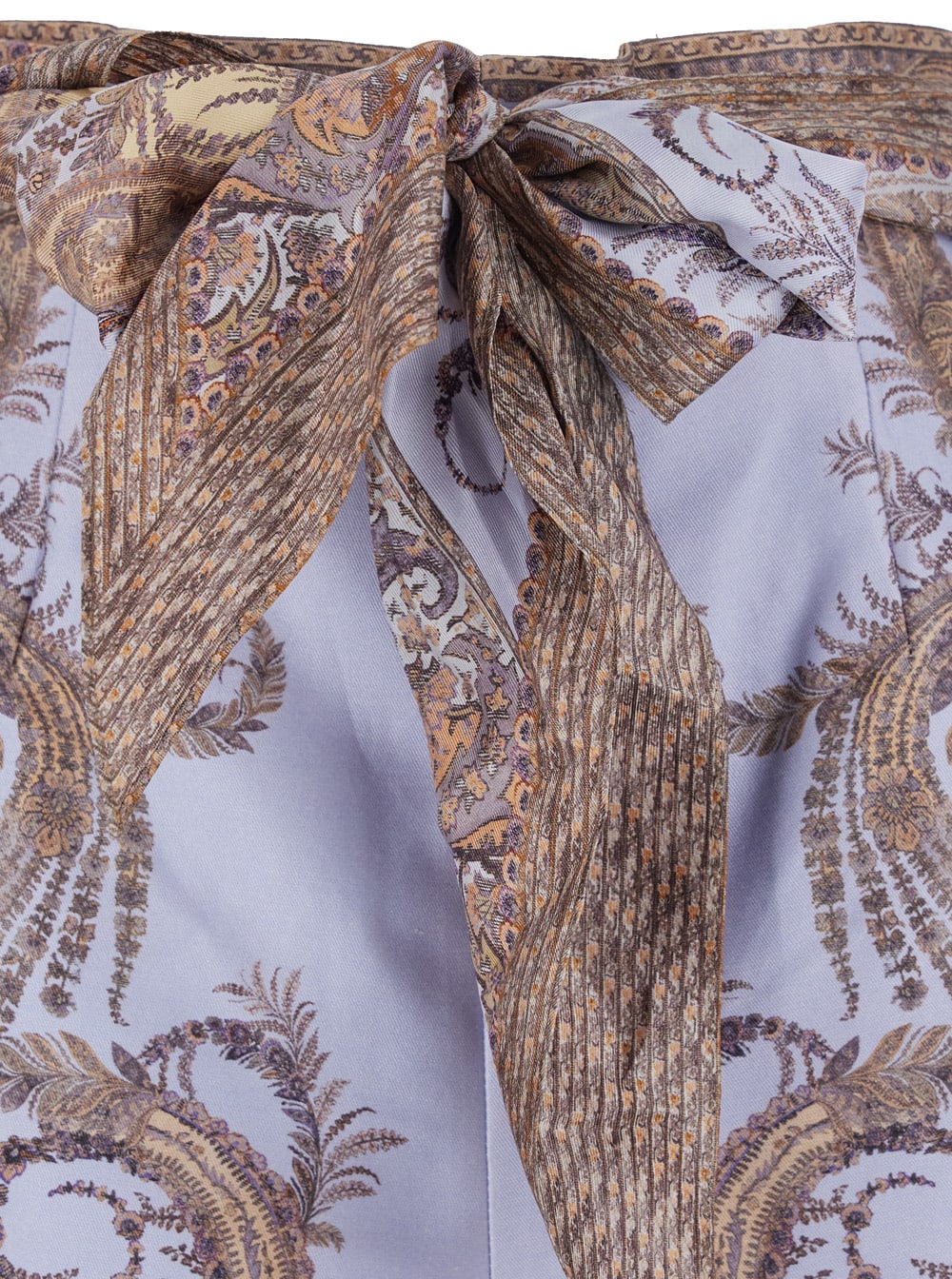 Zimmermann Womens Lilac Paisley Printed Belted Silk And Cotton Shorts In Multi