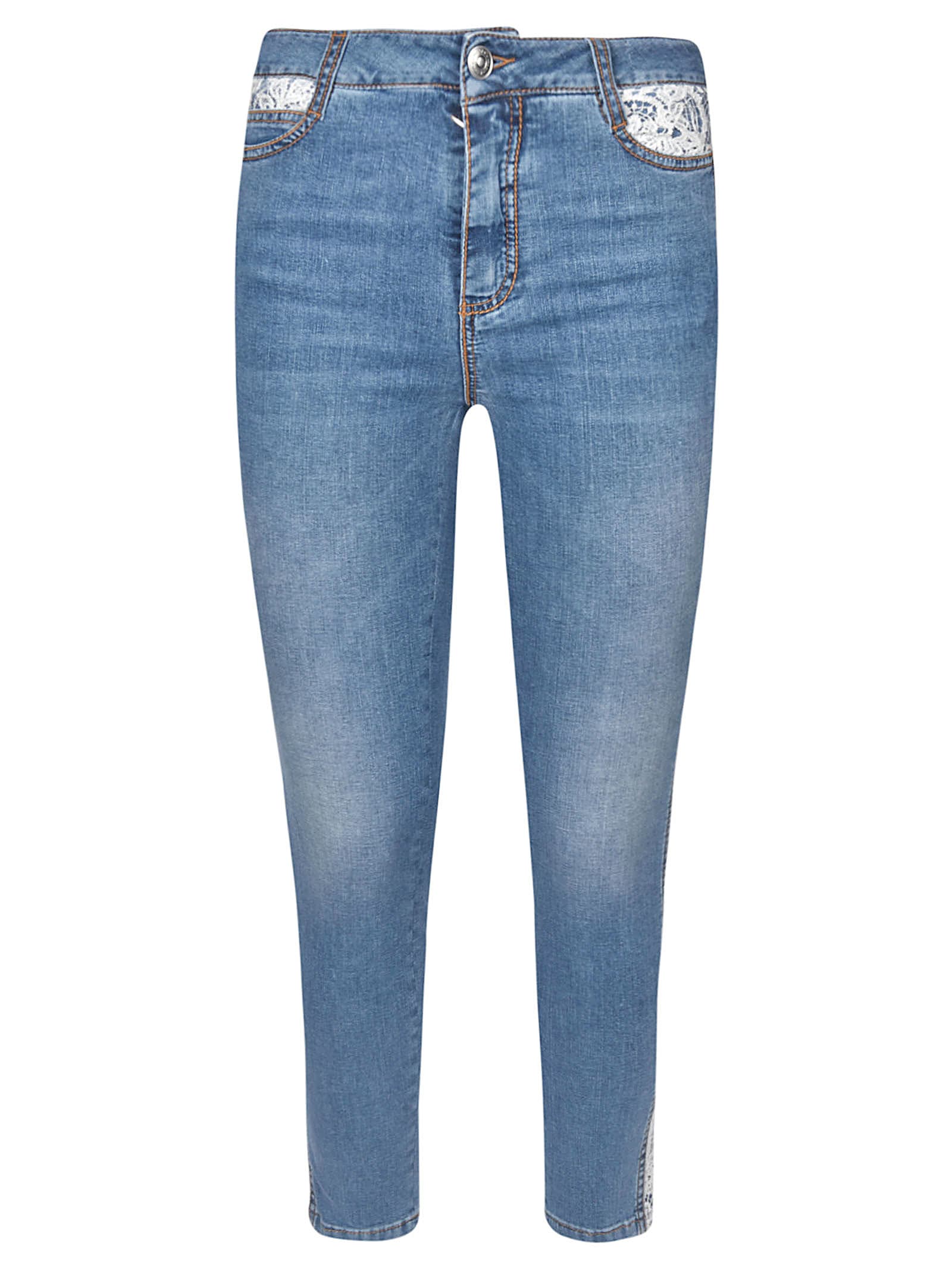 Ermanno Scervino Tight Fit Jeans In Light Blue
