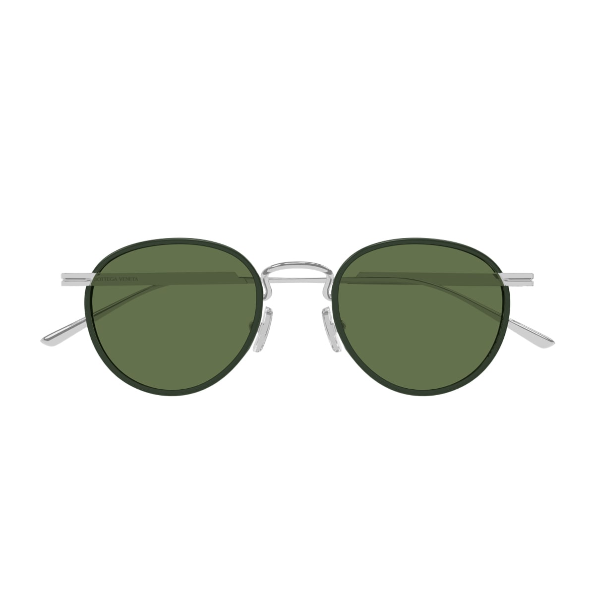 Bottega Veneta Bv1389s Linea Ribbon 003 Silver Green Sunglasses