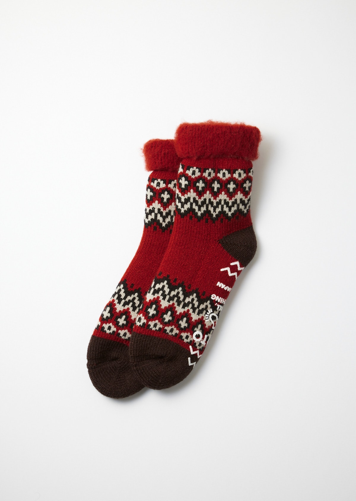 Rototo Comfy Room Socks Nordic In Red
