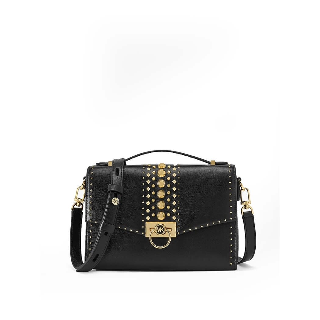 MICHAEL KORS HENDRIX BLACK CROSSBODY BAG,30S1G1HM2L-001