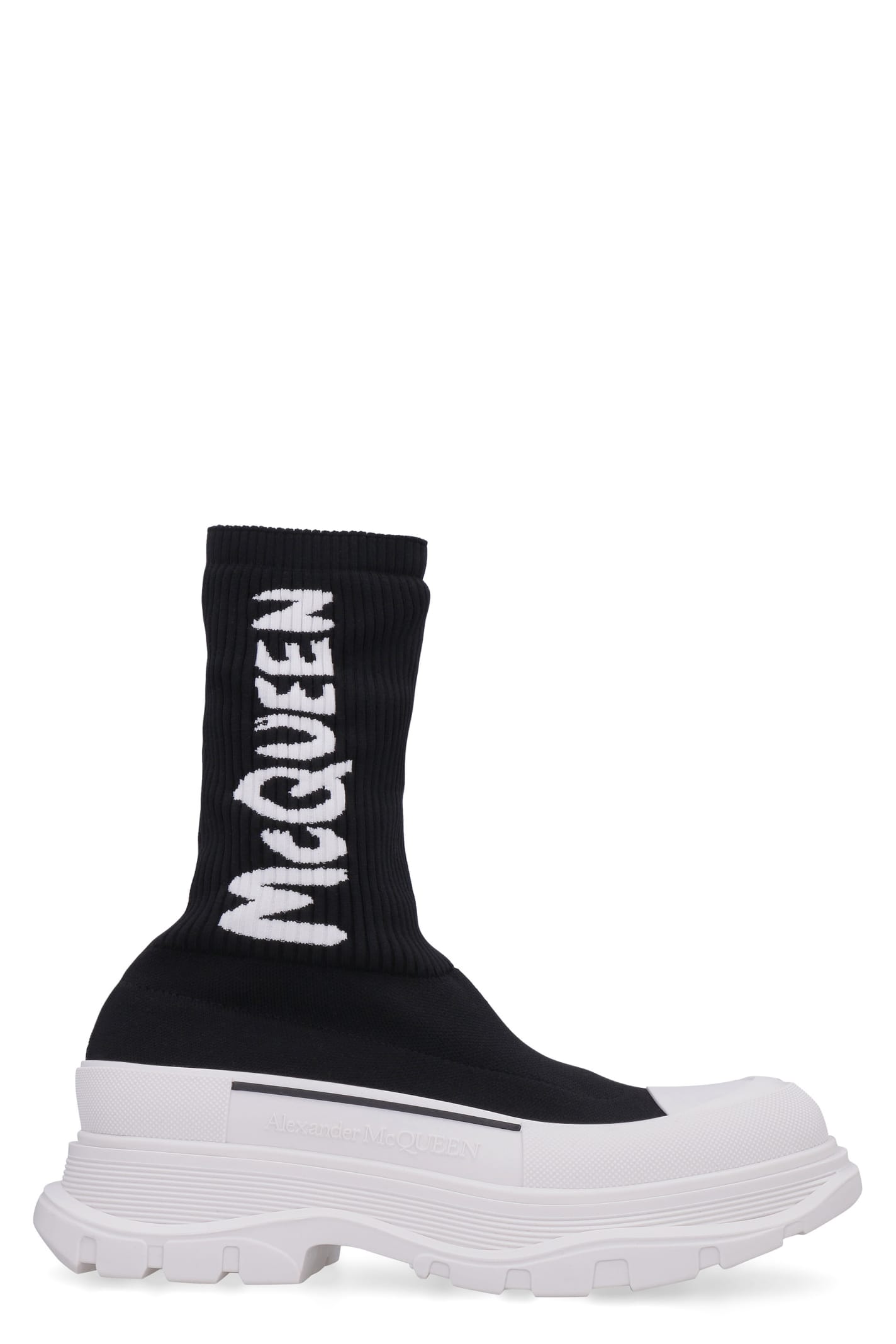 Alexander McQueen Tread Slick Knitted Boots