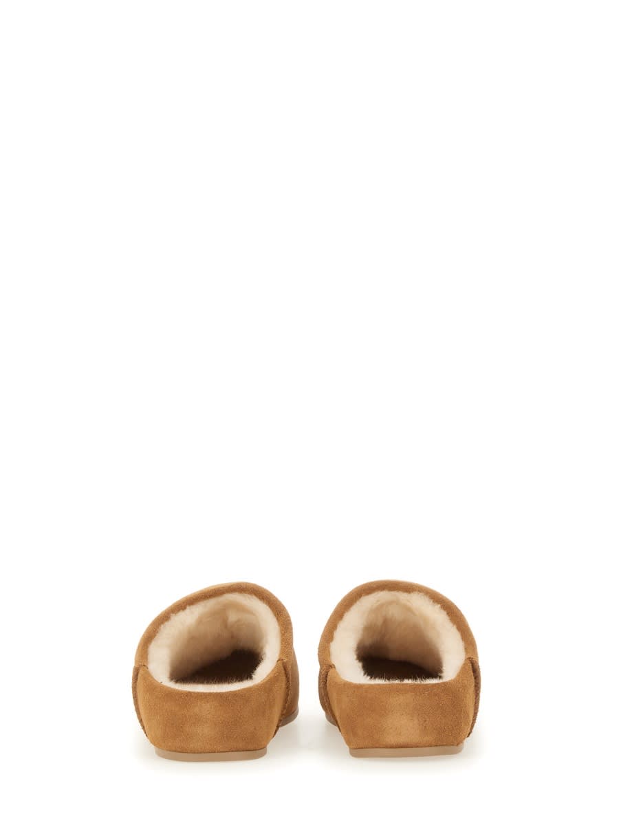 Ugg Slip-on Sandals With Smooth Suede Exterior In Brown