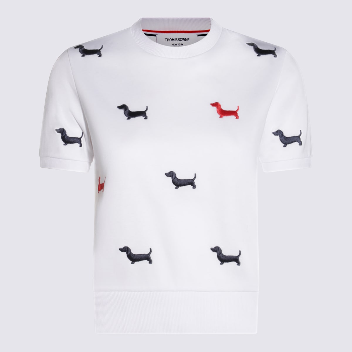 Thom Browne Cotton Milano Short Sleeved T-shirt In White