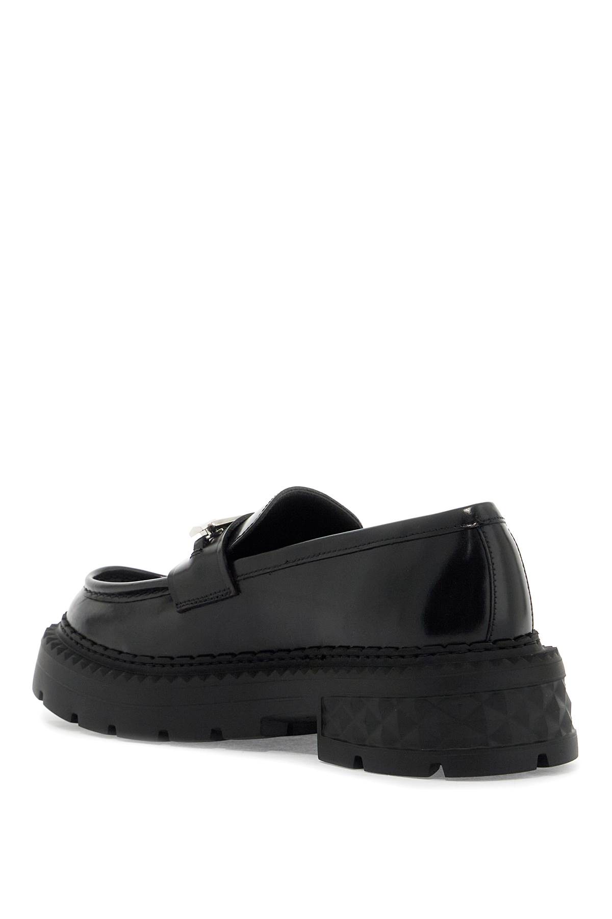 Shop Jimmy Choo Marlow Leather Loafers In In Black (black)