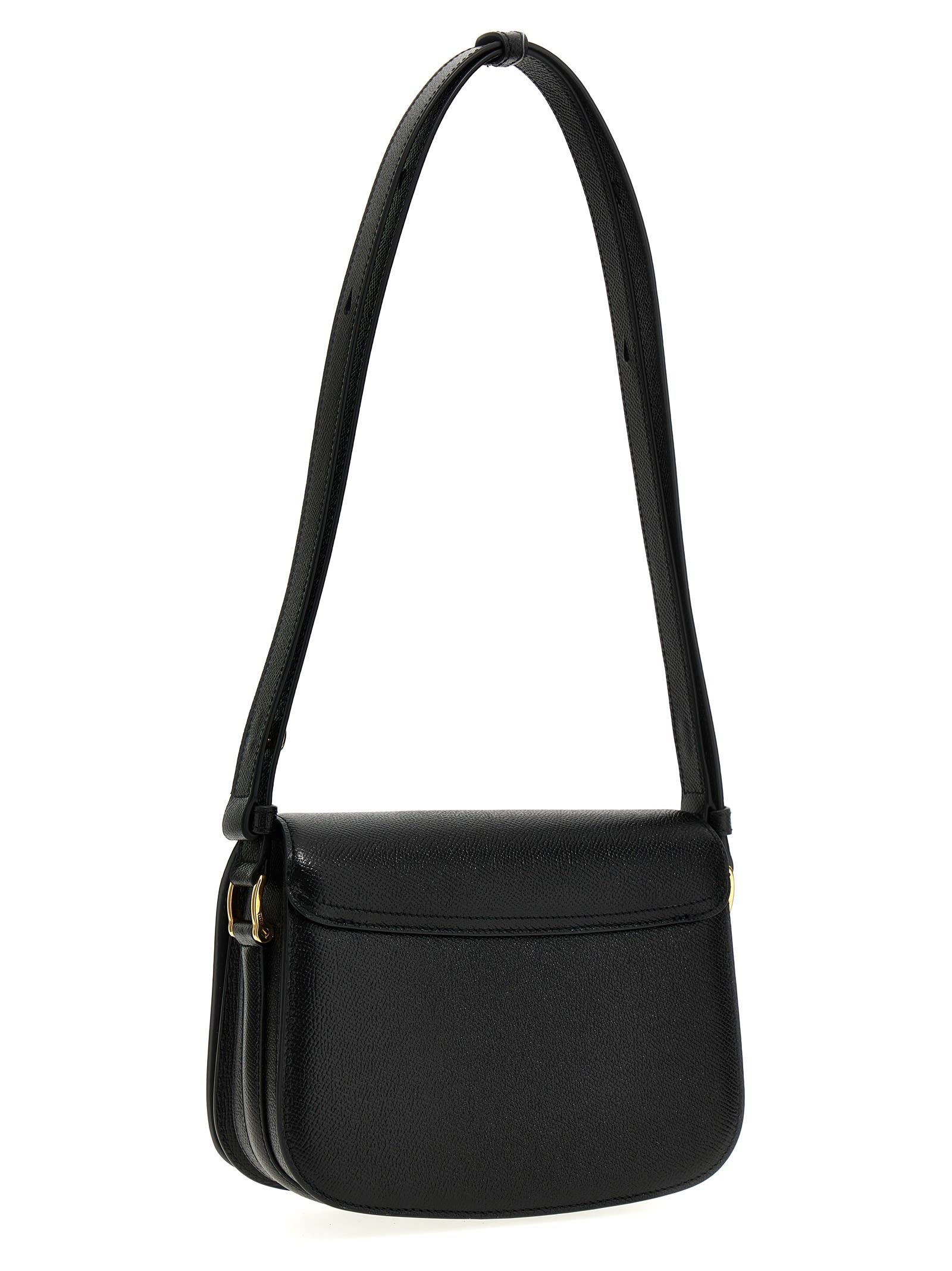 Shop Ami Alexandre Mattiussi Small Paris Paris Shoulder Bag In Black