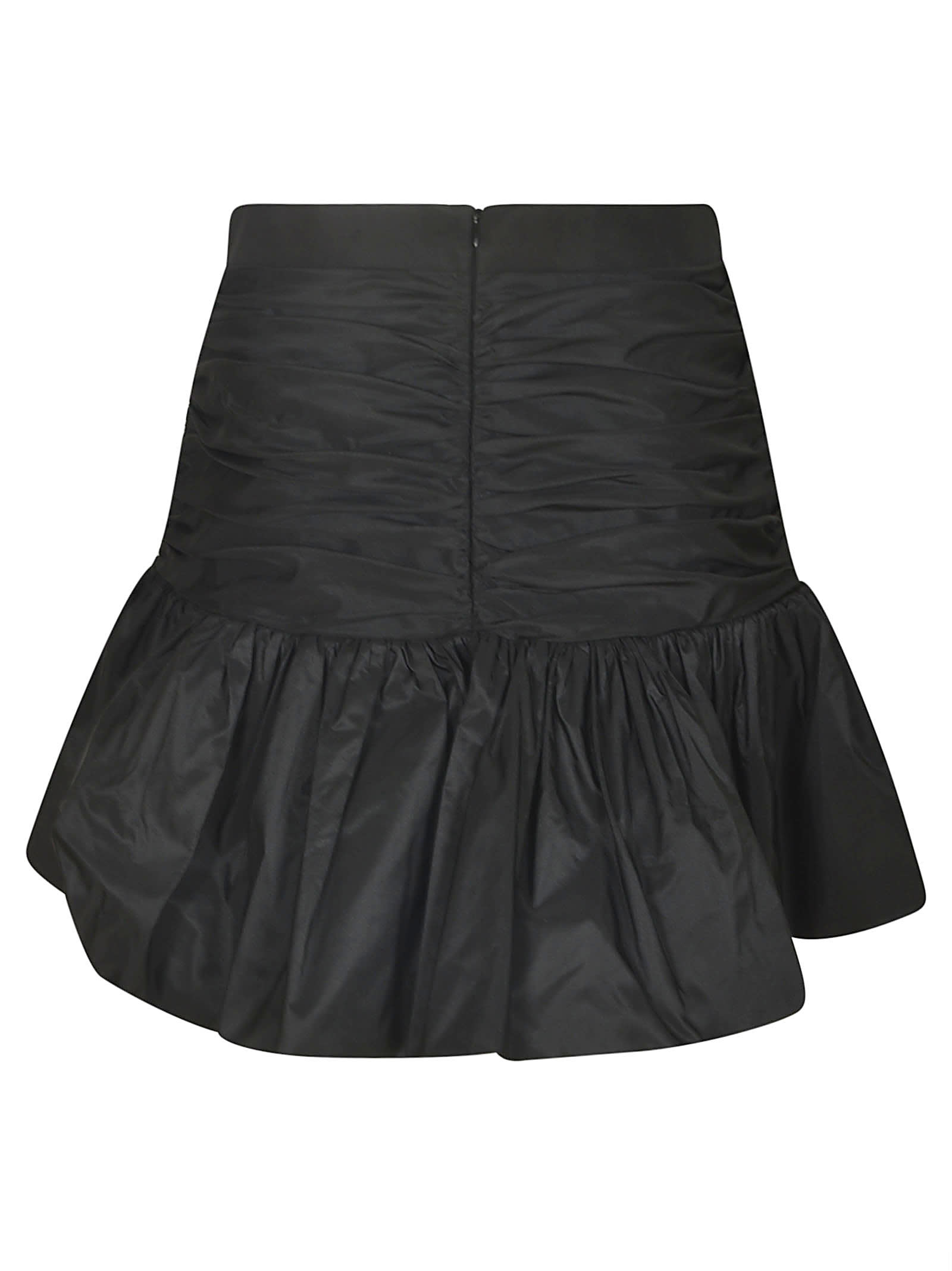 Shop Patou Ruffle Mini Skirt In Black