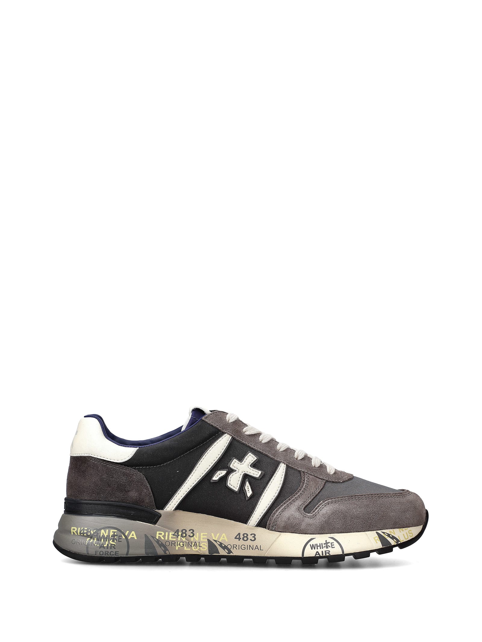 White Premiata Sneaker Lander 6906 Grey Men In Multi