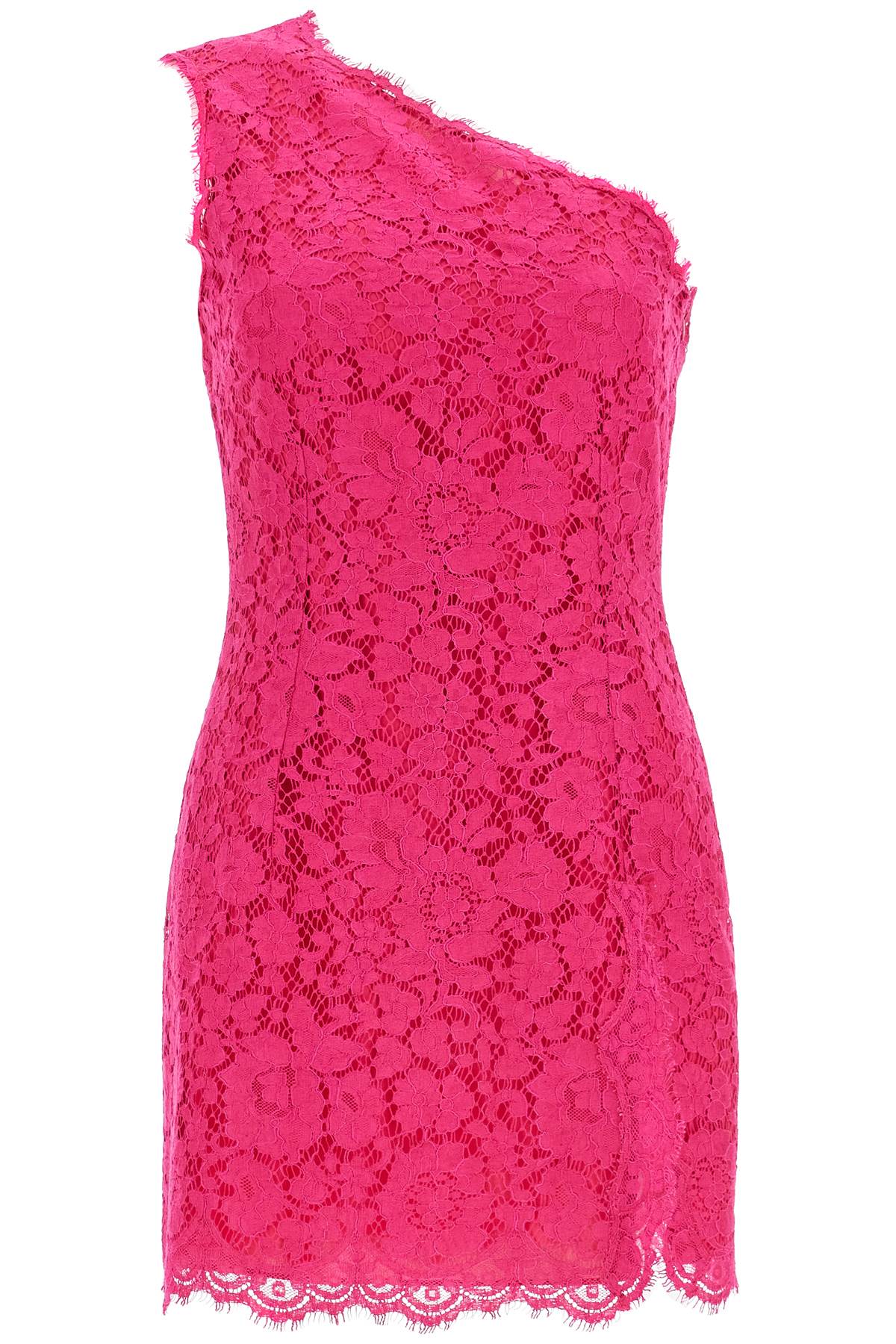 Short Shocking Pink Lace Dress