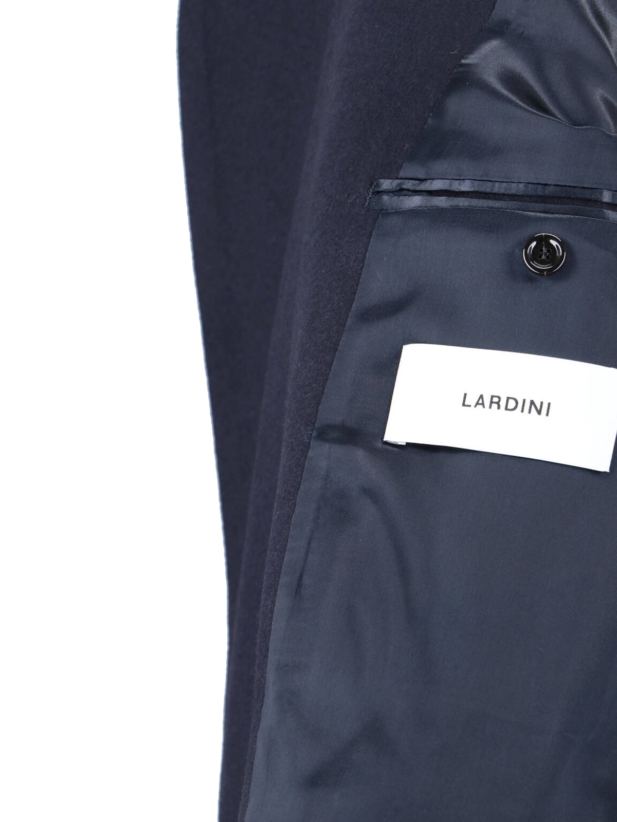 Lardini Buttoned Longline Jacket Notched Lapel In Blue