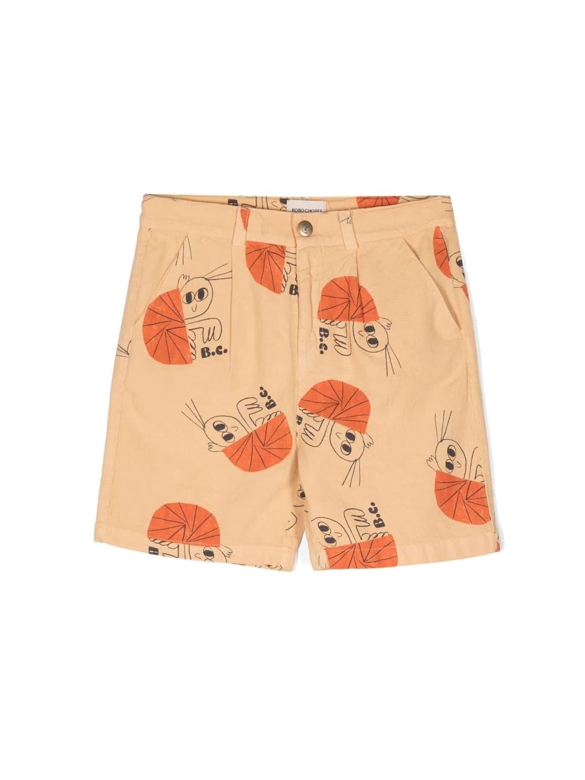 Bobo Choses Kids' Hermit Crab All Over Woven Shorts In Multi