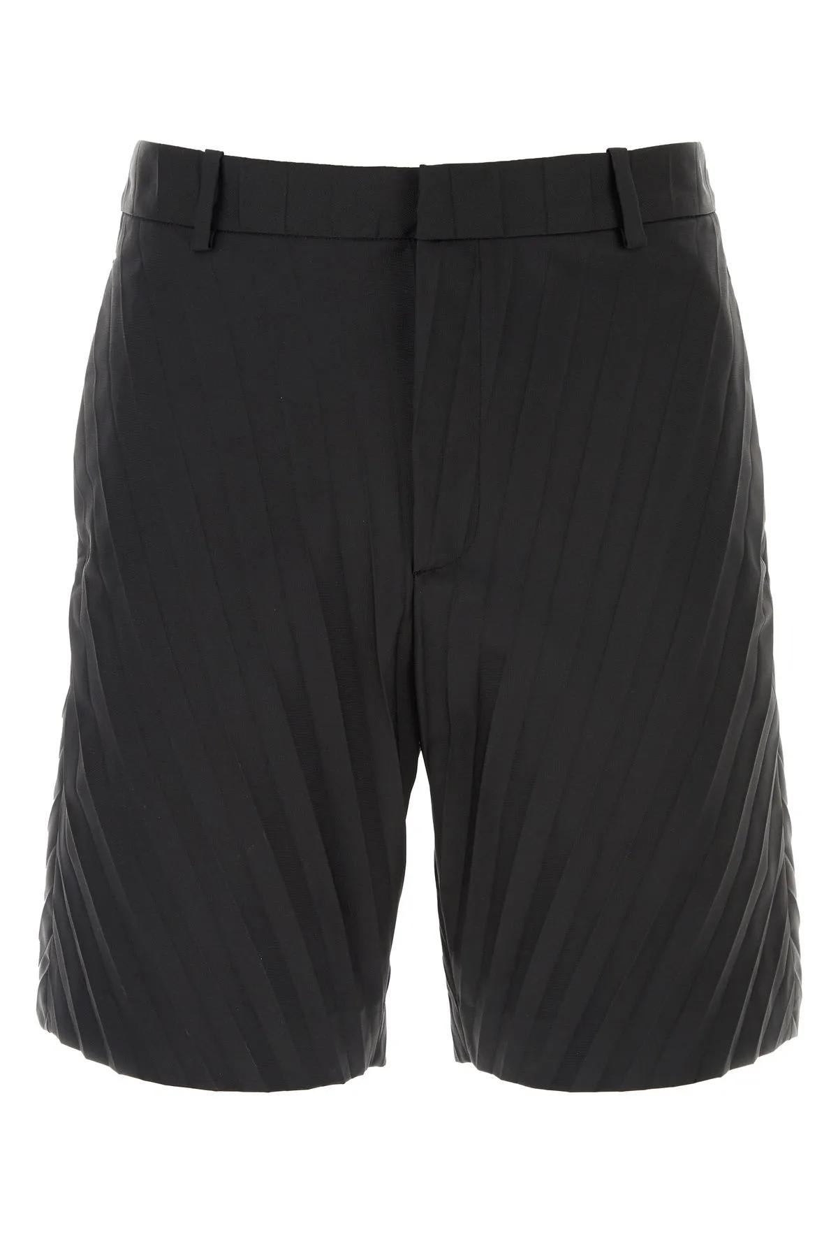 Black Nylon Bermuda Shorts