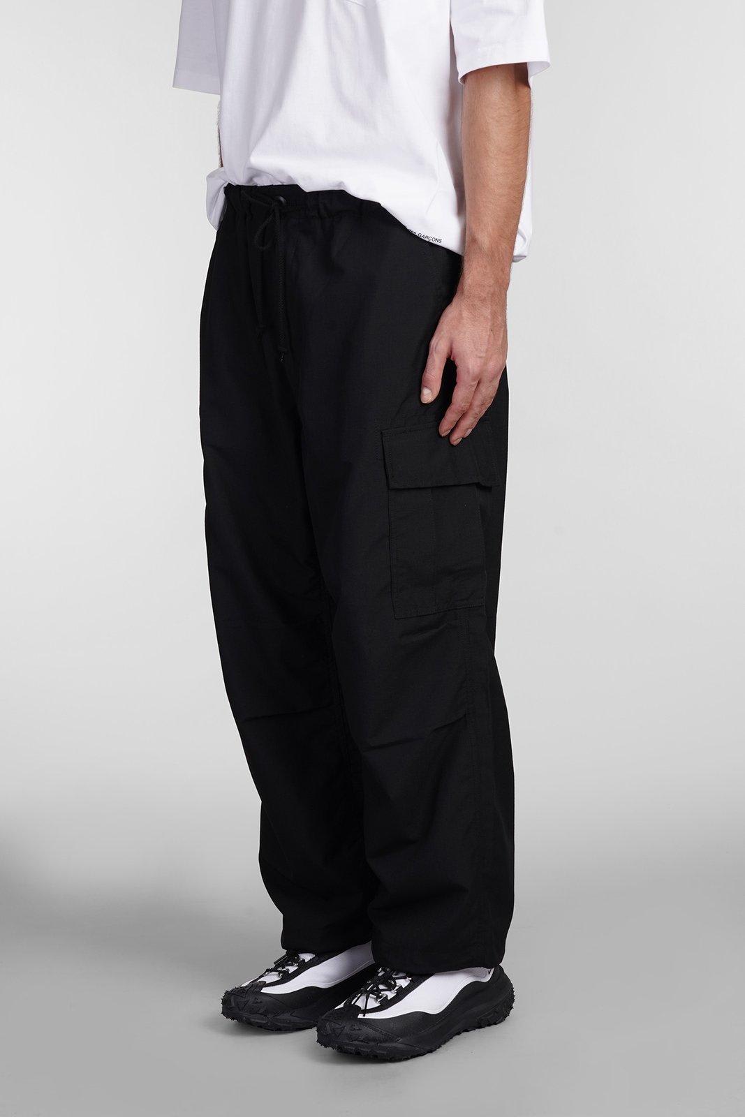 Shop Comme Des Garçons Homme Deux Straight-leg Cargo Trousers In Black