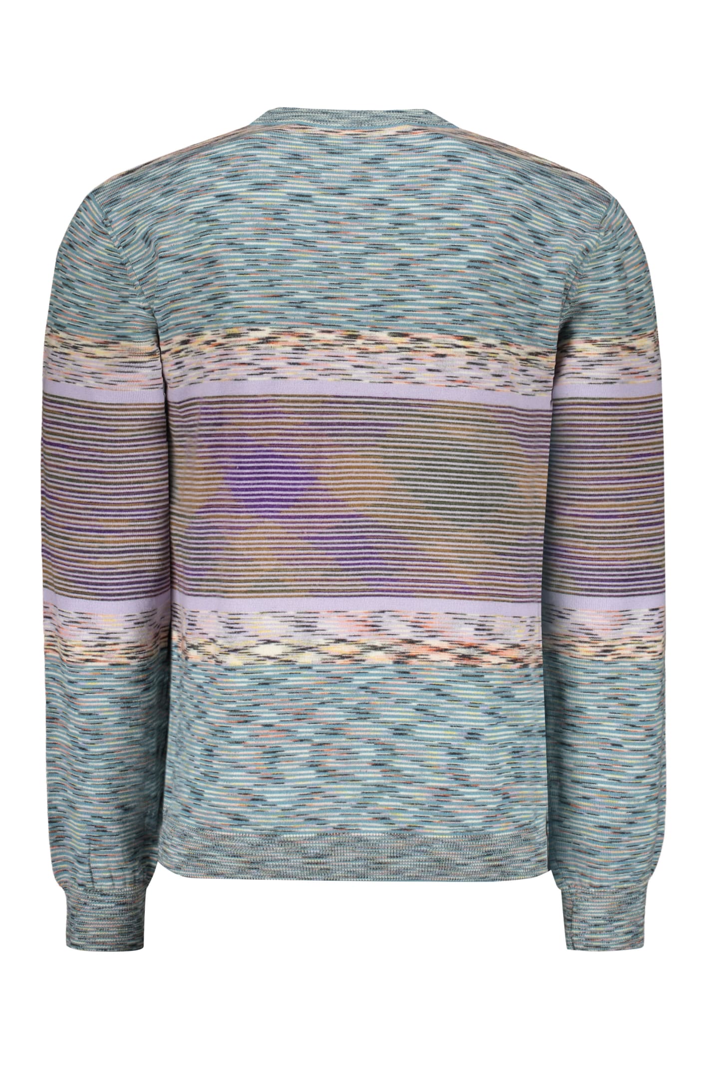 Shop Missoni Crew-neck Wool Sweater In Light Blue
