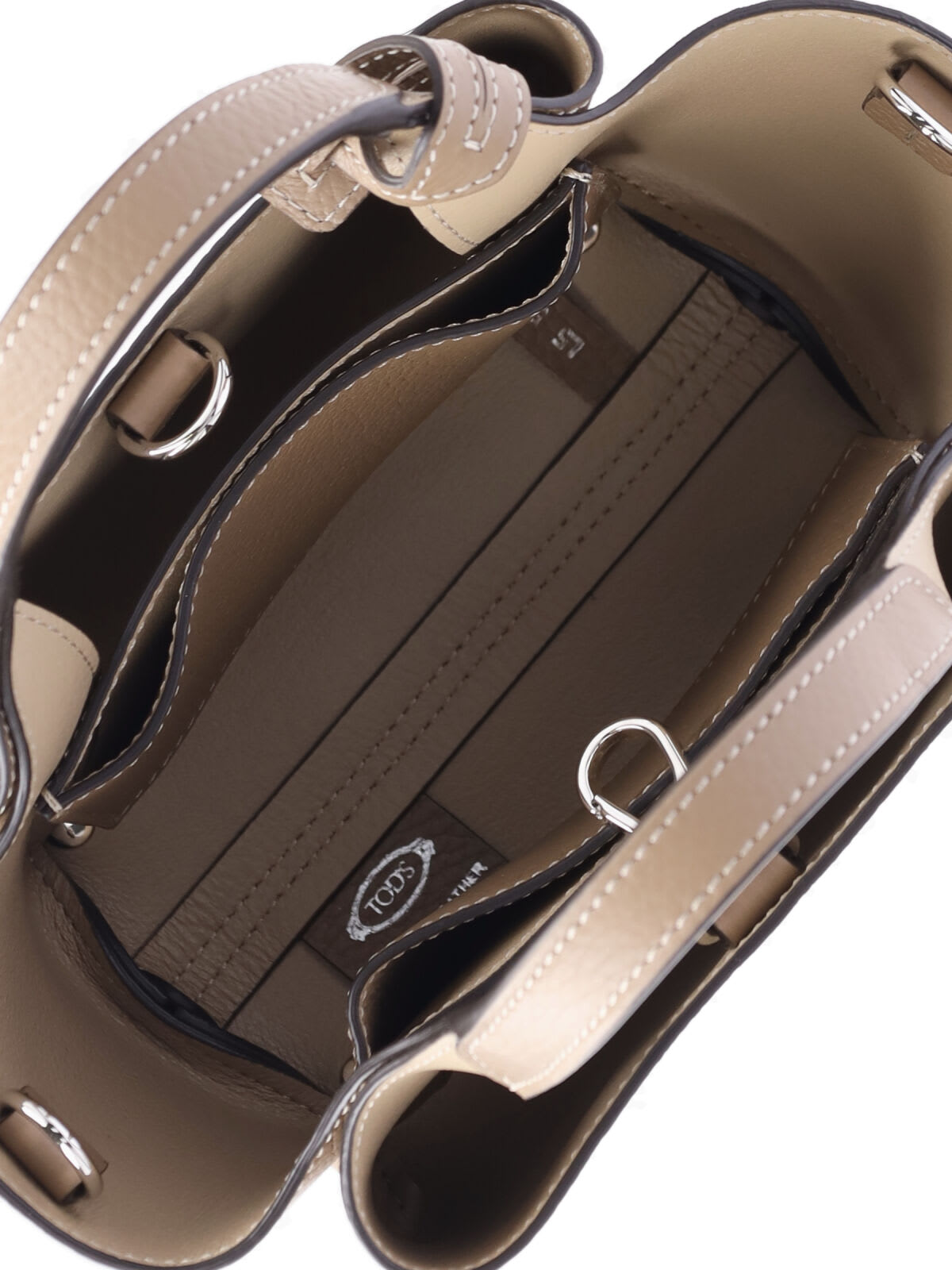 Tod's Micro Leather Bag In Taupe
