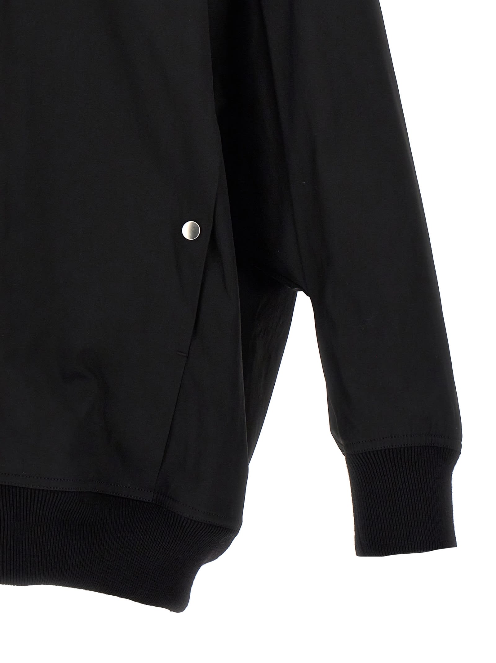 Rick Owens Jumbo Peter Flight Distressed Cotton Jacket In Black