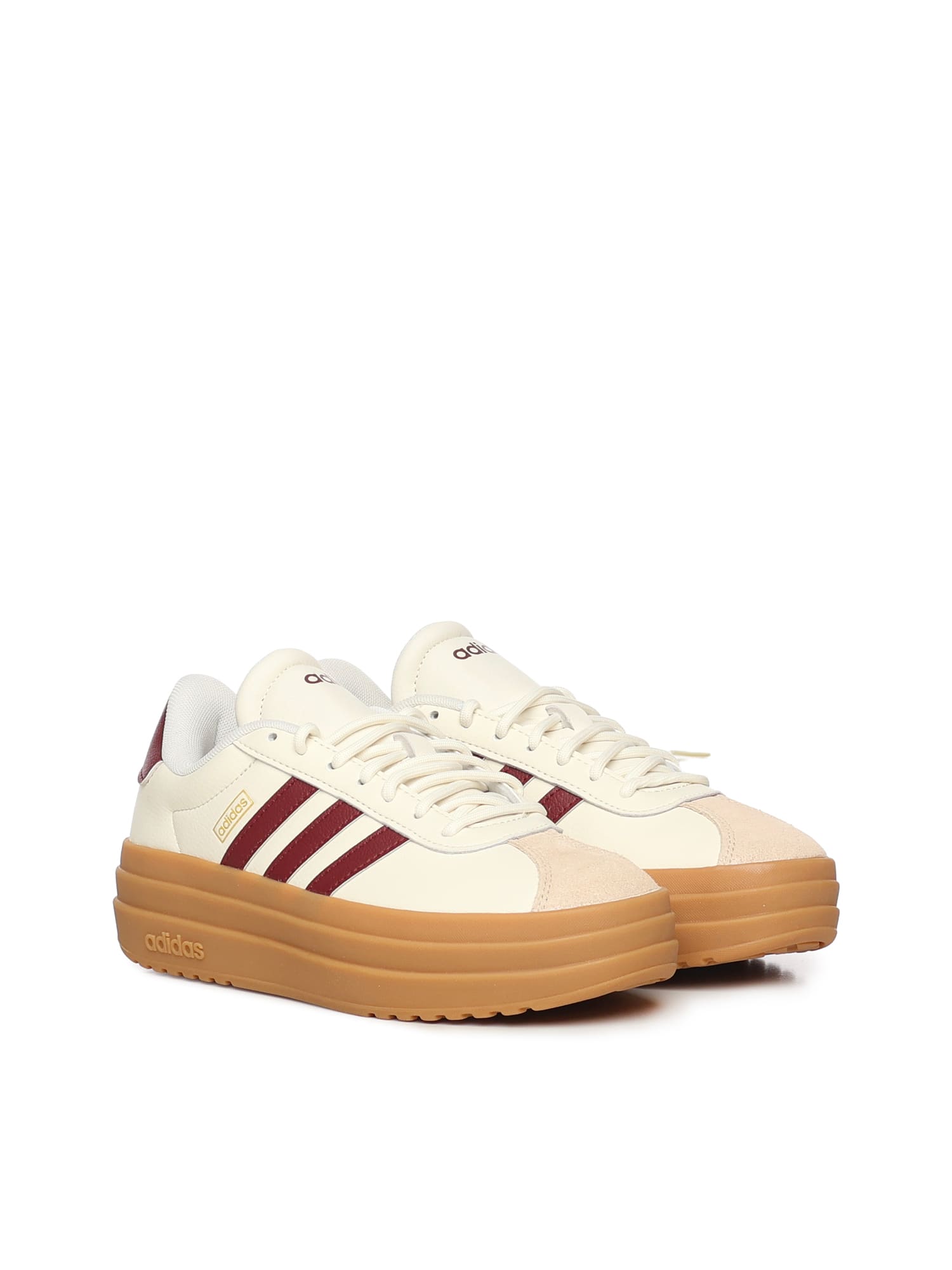 Adidas Originals Women's Vl Court Bold Sneaker In White/burg, Women's At Urban Outfitters In White