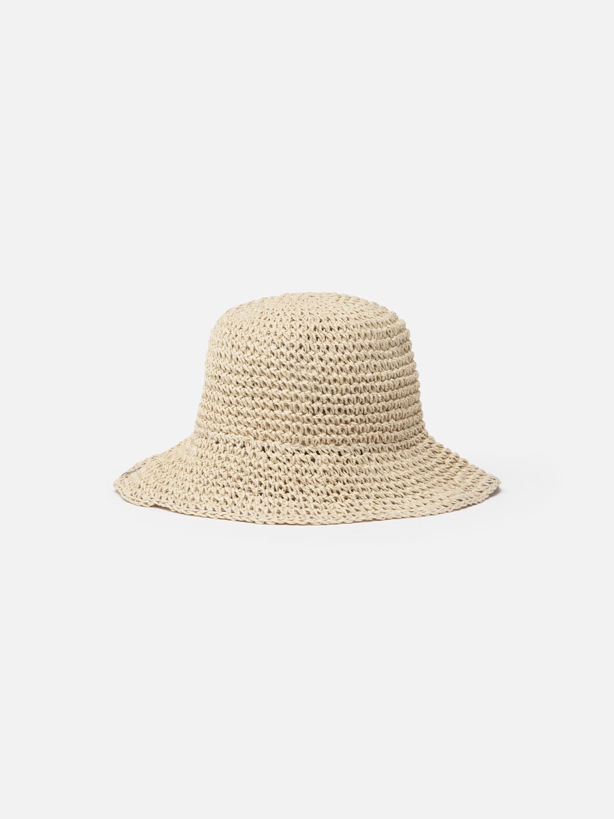 Mc2 Saint Barth Bucket-style Straw Hat Polly In Beige