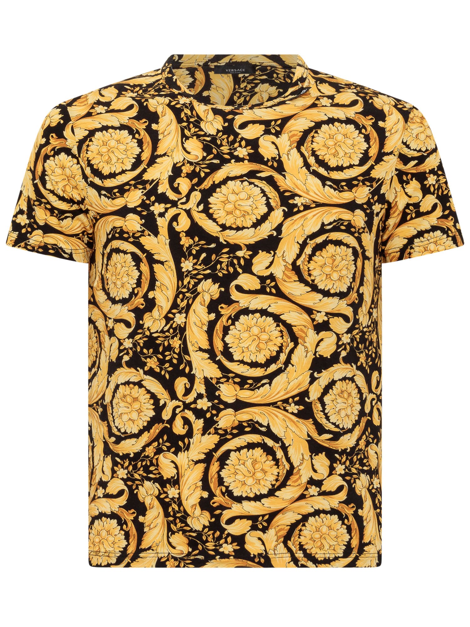 Shop Versace Barocco Intimate T-shirt In Nero+stampa