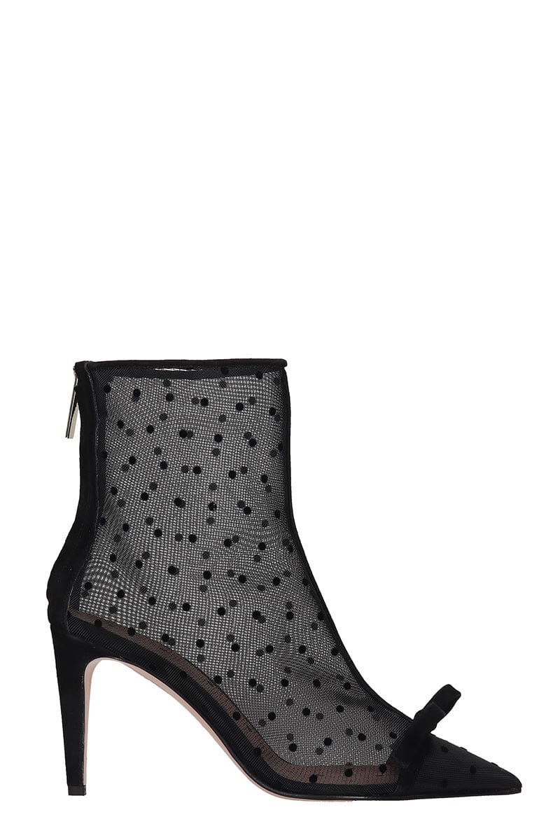 RED VALENTINO HIGH HEELS ANKLE BOOTS IN BLACK TECH/SYNTHETIC,11234072